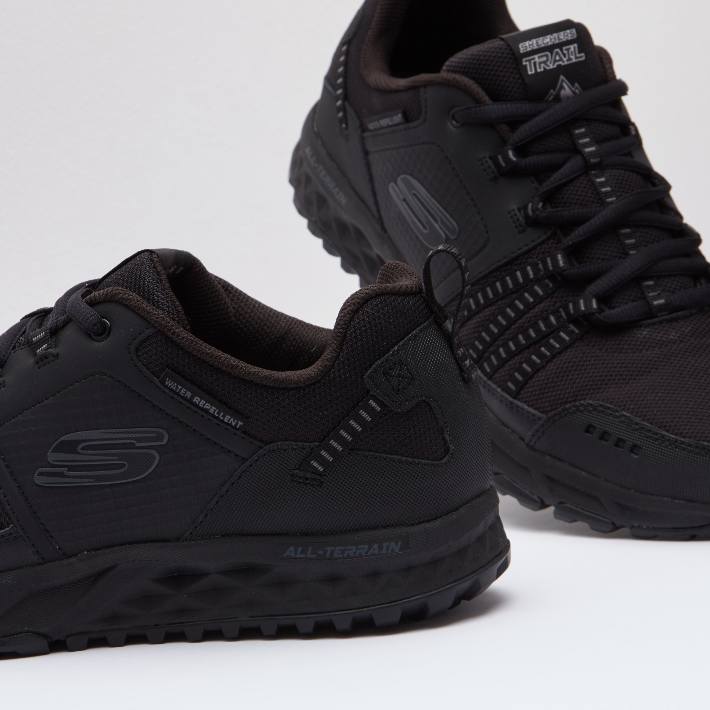 Skechers Textured Walking Shoes with Lace-Up Closure-sports-men-shoes-image-5