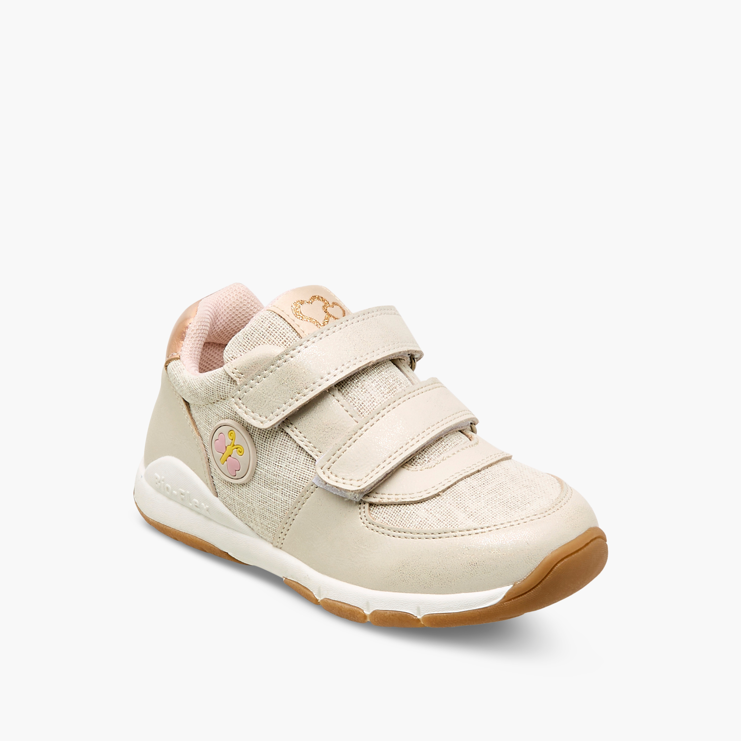 Juniors Butterfly Patch Sneakers with Hook and Loop Closure-girls-shoes-sneakers-image-2