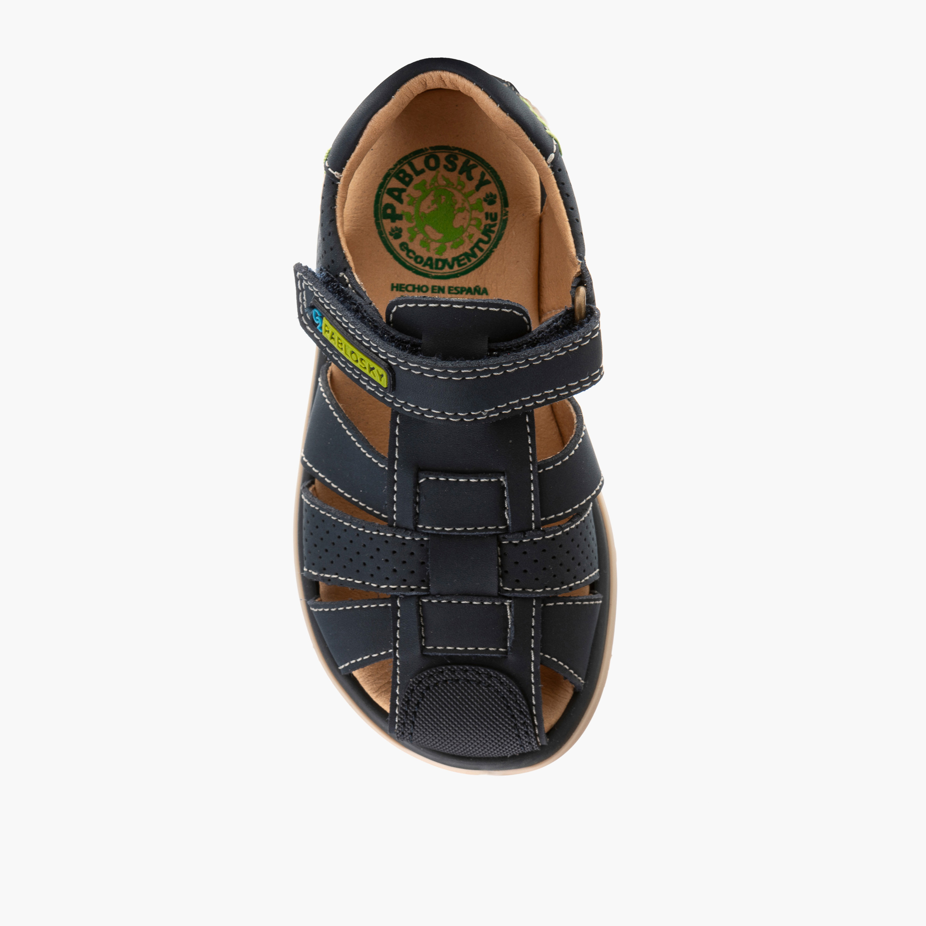 Pablosky Boys' Panelled Sandals with Hook and Loop Closure-boys-shoes-sandals-image-3