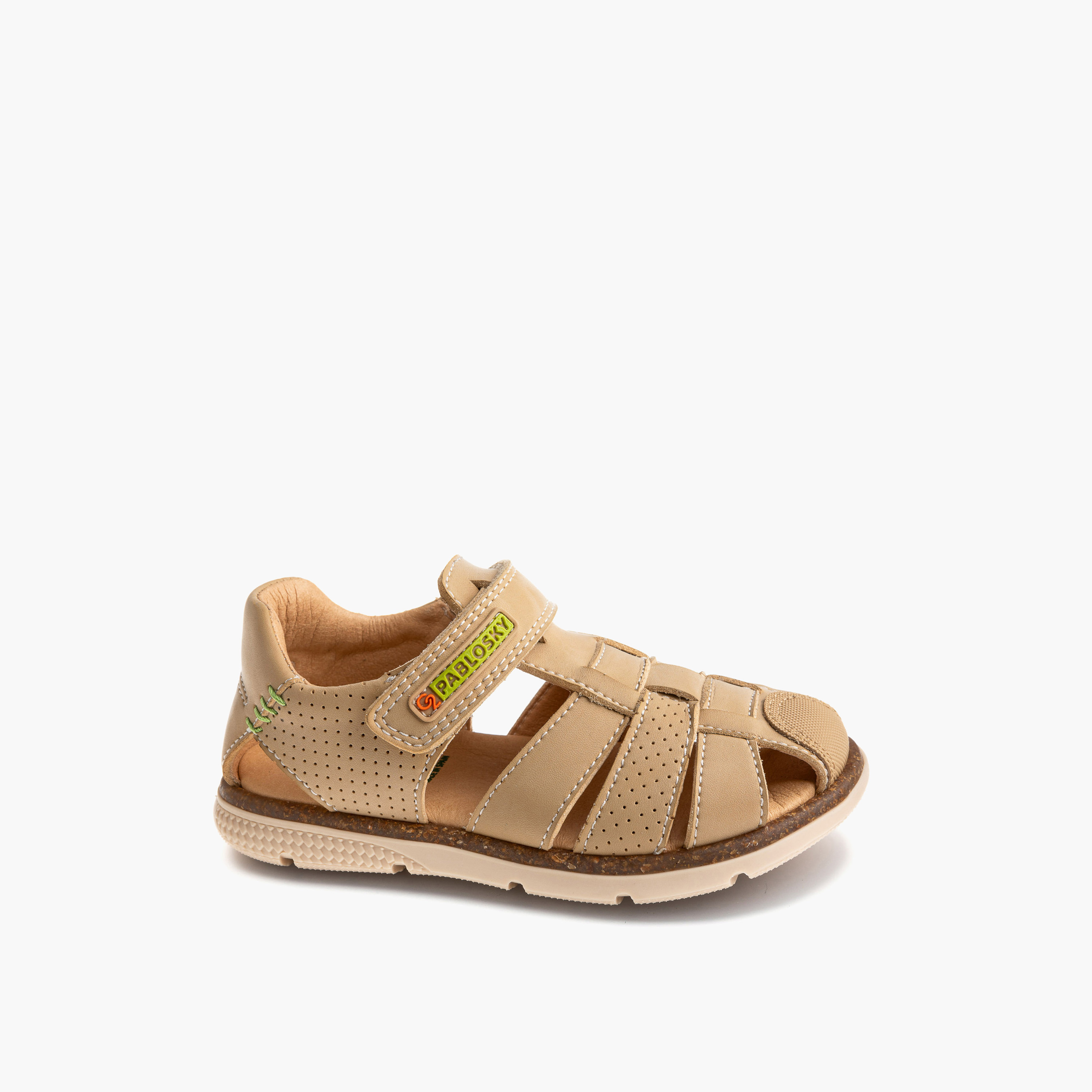 Pablosky Boys' Panelled Fisherman Sandals with Hook and Loop Closure-boys-shoes-sandals-image-1