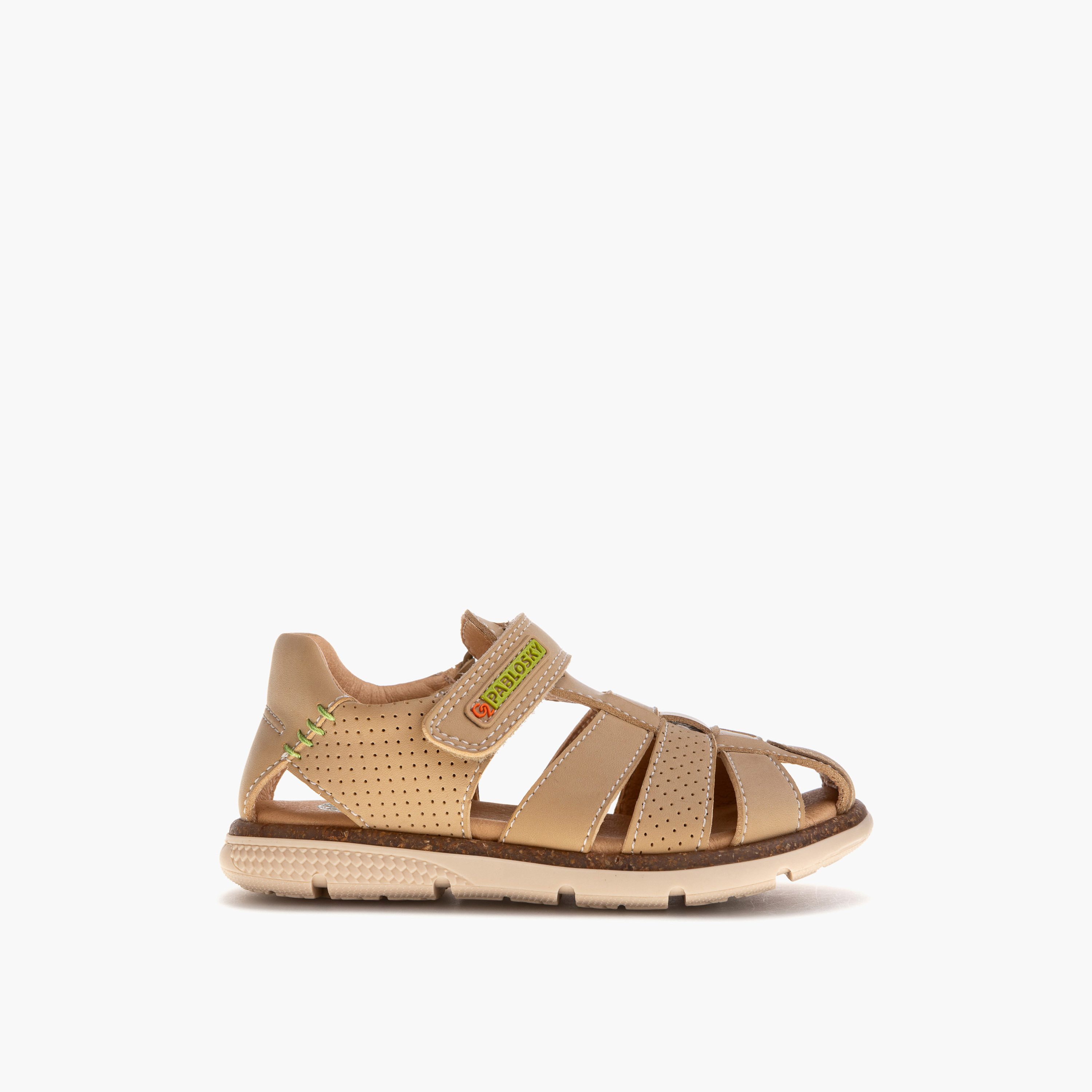 Pablosky Boys' Panelled Fisherman Sandals with Hook and Loop Closure-boys-shoes-sandals-image-2