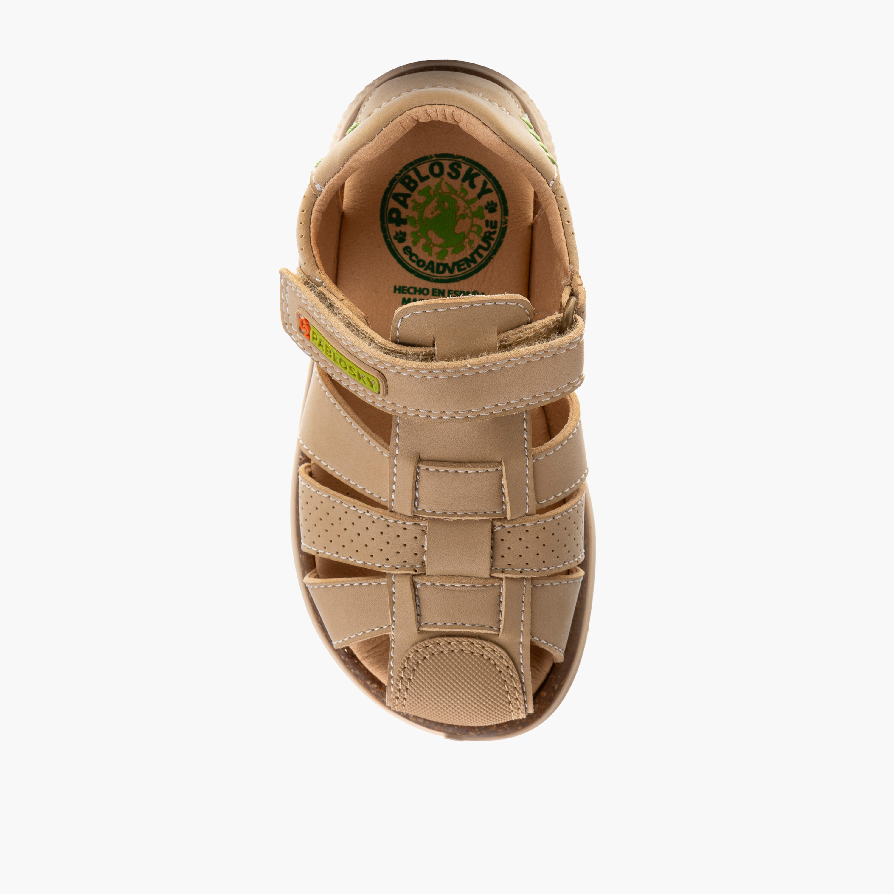 Pablosky Boys' Panelled Fisherman Sandals with Hook and Loop Closure-boys-shoes-sandals-image-4