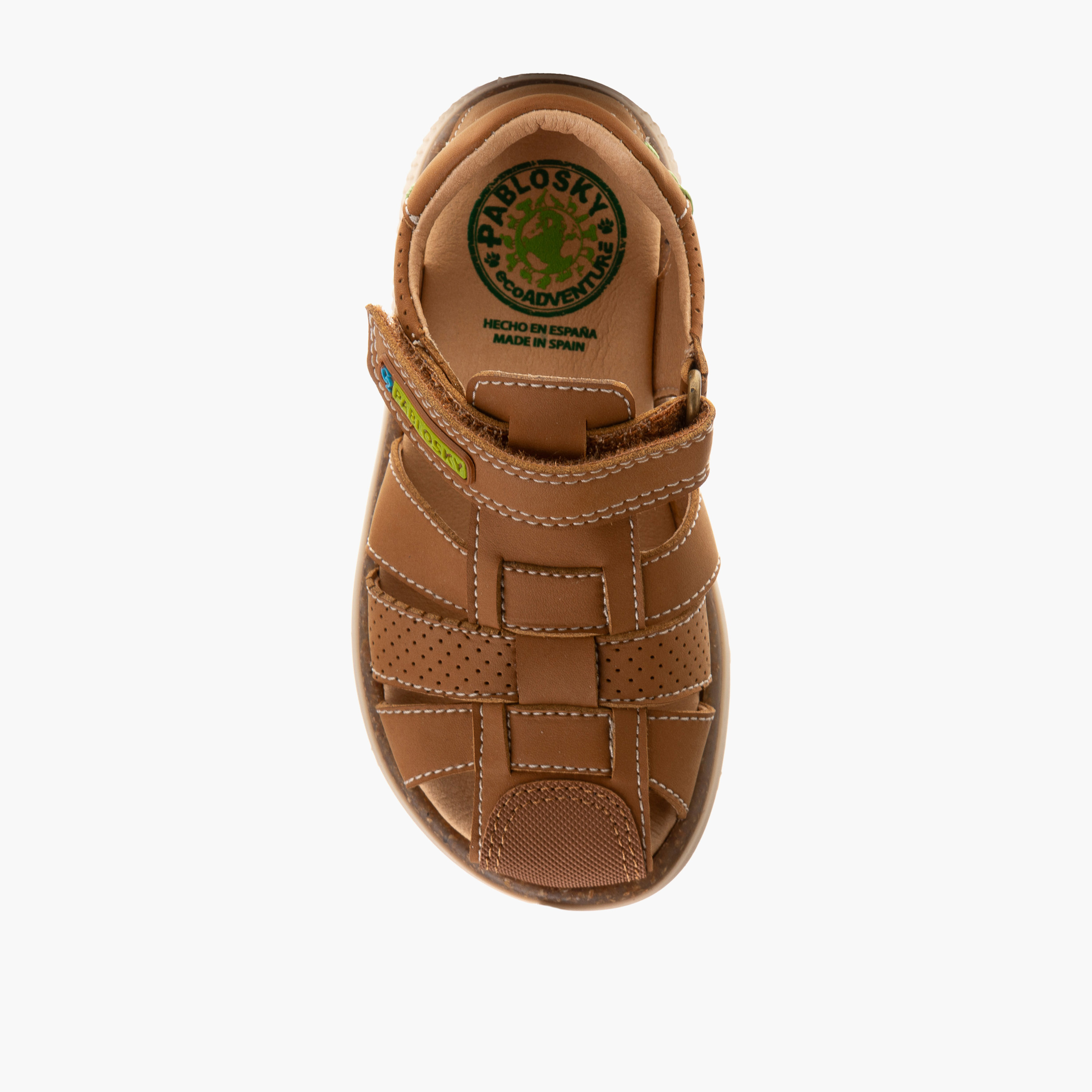 Pablosky Boys' Panelled Fisherman Sandals with Hook and Loop Closure-boys-shoes-sandals-image-4