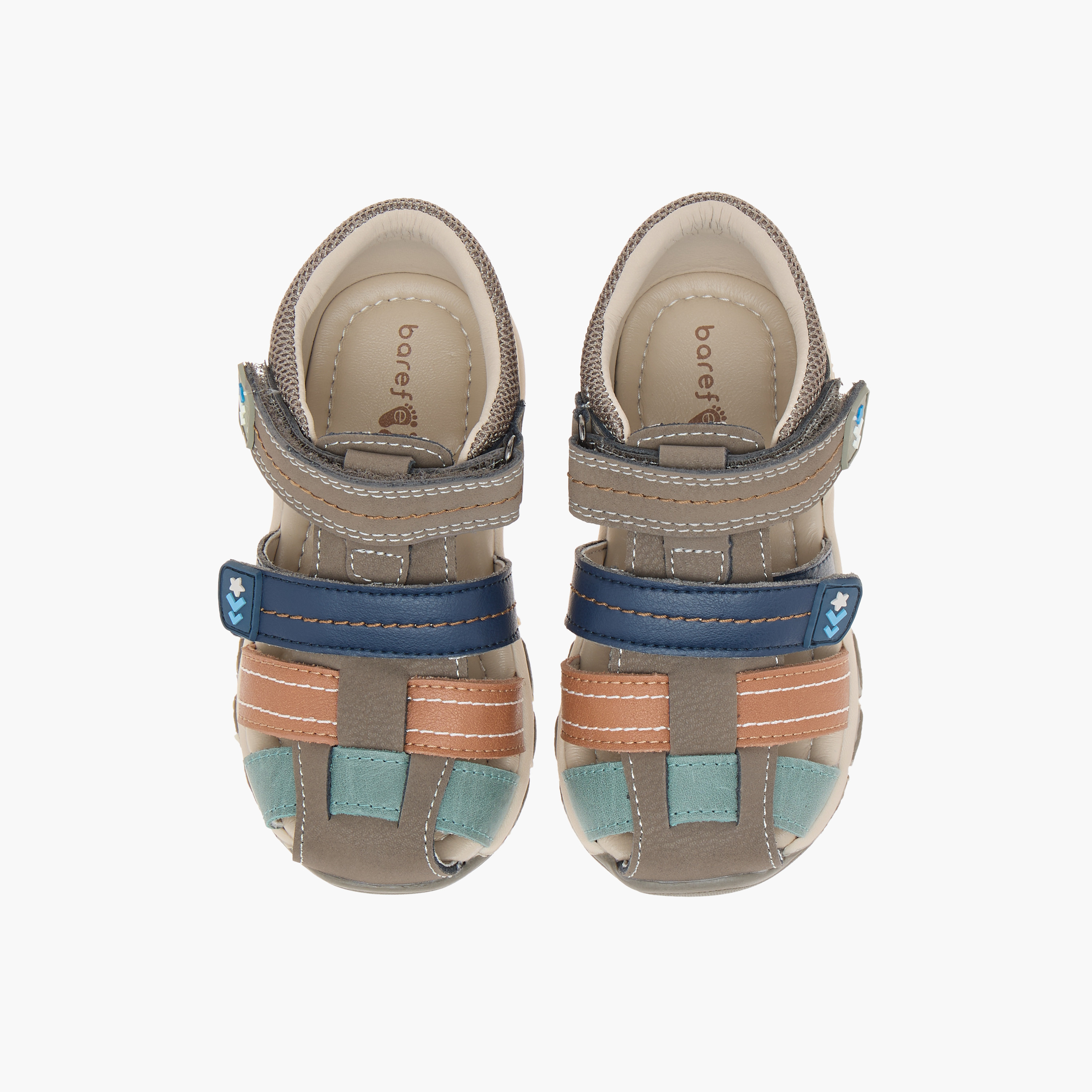Barefeet Colourblock Strap Sandals with Hook and Loop Closure-boys-shoes-sandals-image-1