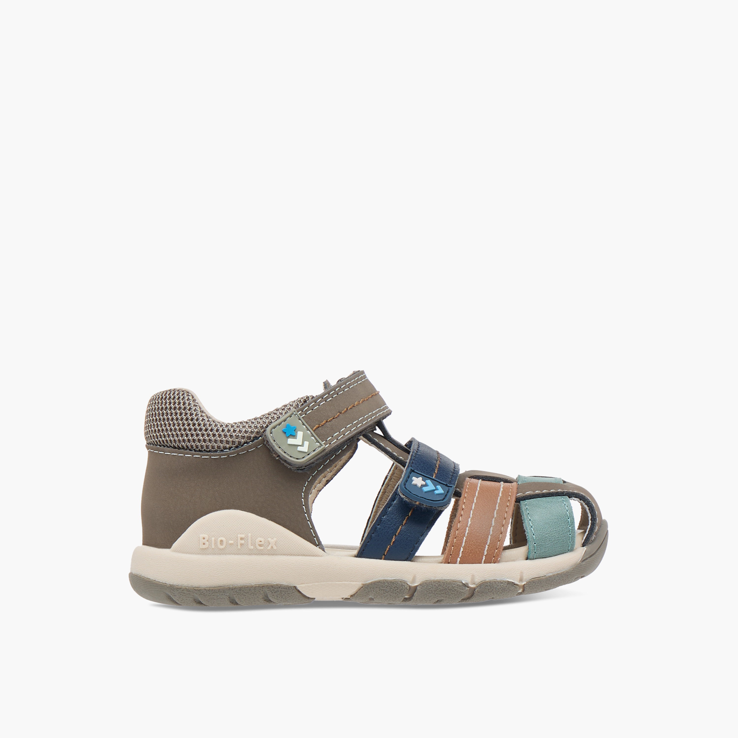 Barefeet Colourblock Strap Sandals with Hook and Loop Closure-boys-shoes-sandals-image-8