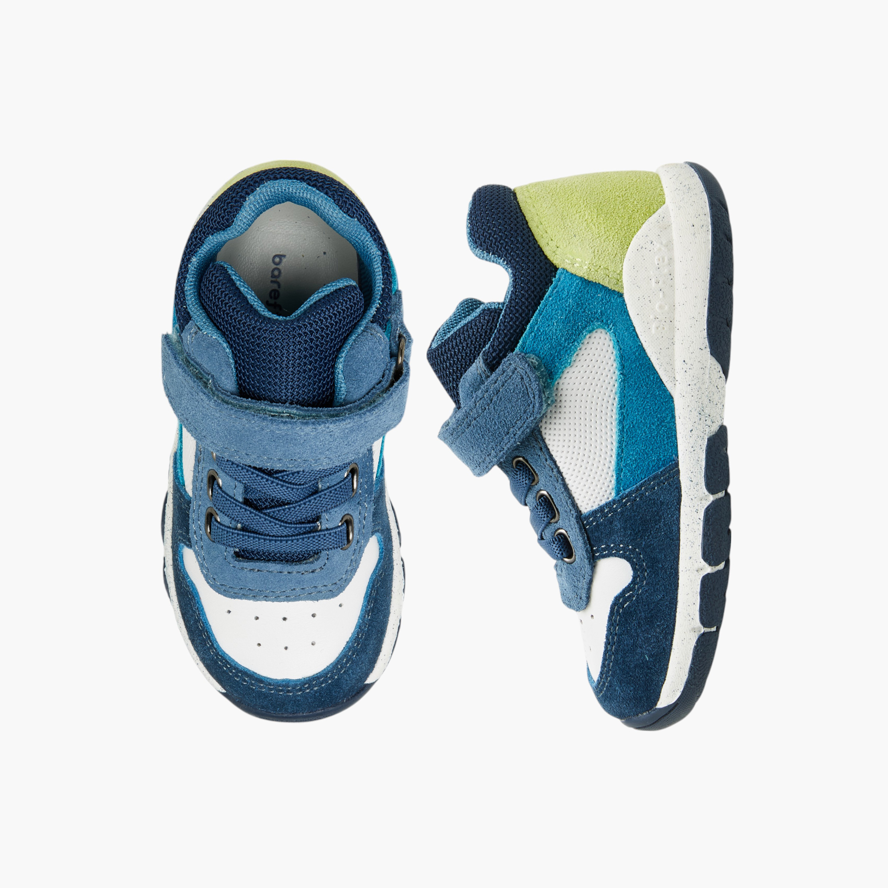 Barefeet Panelled Sneakers with Hook and Loop Closure-baby-boys-shoes-closedshoes-image-1