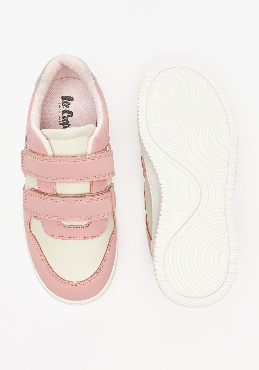 Lee Cooper Girls' Colourblock Sneakers with Hook and Loop Closure-Girl%27s Sneakers-image-3