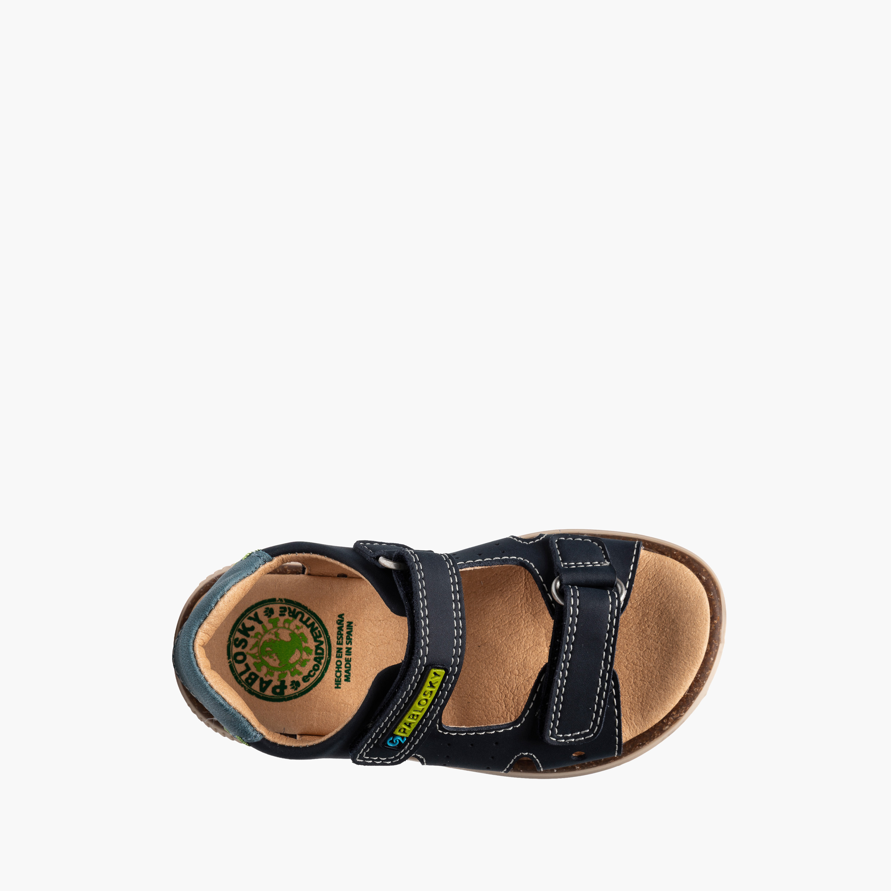 Pablosky Boys Stitch Detail Hook & Loop Sandals-boys-shoes-sandals-image-4