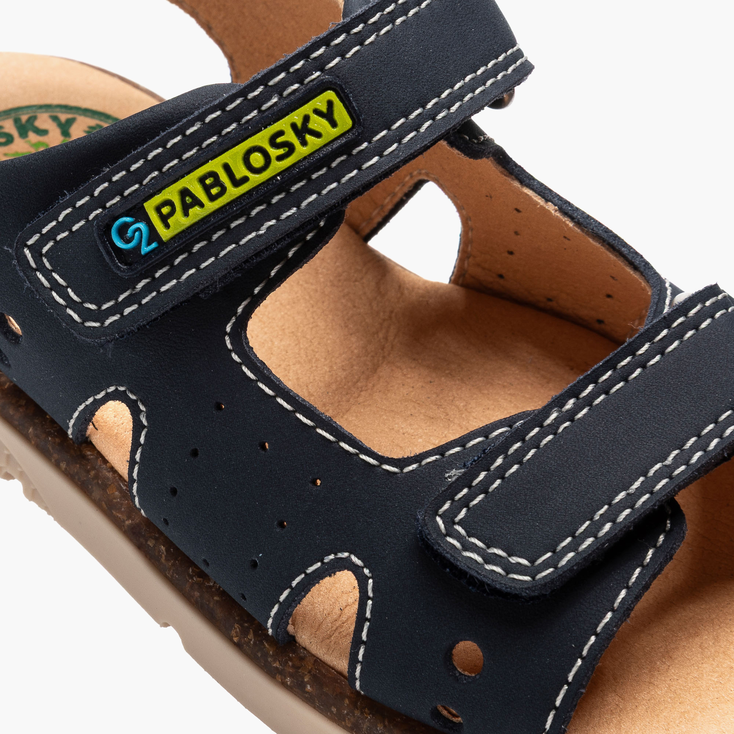 Pablosky Boys Stitch Detail Hook & Loop Sandals-boys-shoes-sandals-image-7