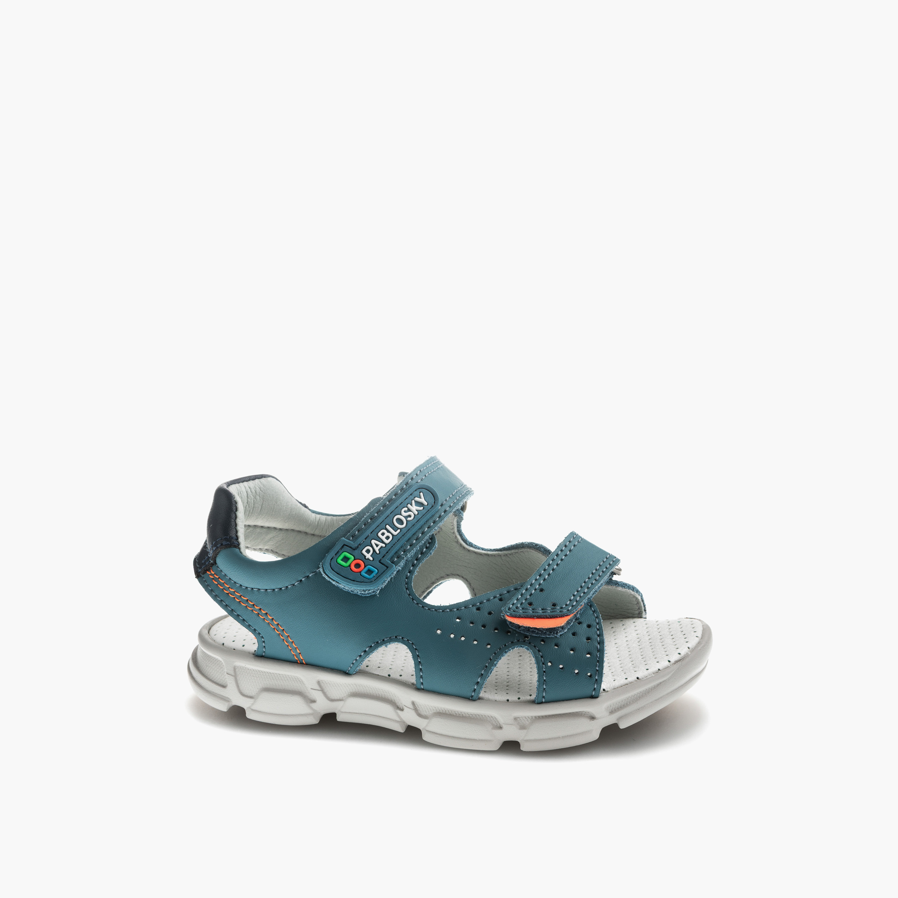 Pablosky Boys Leather Hook & Loop Strap Sandals-boys-shoes-sandals-image-1