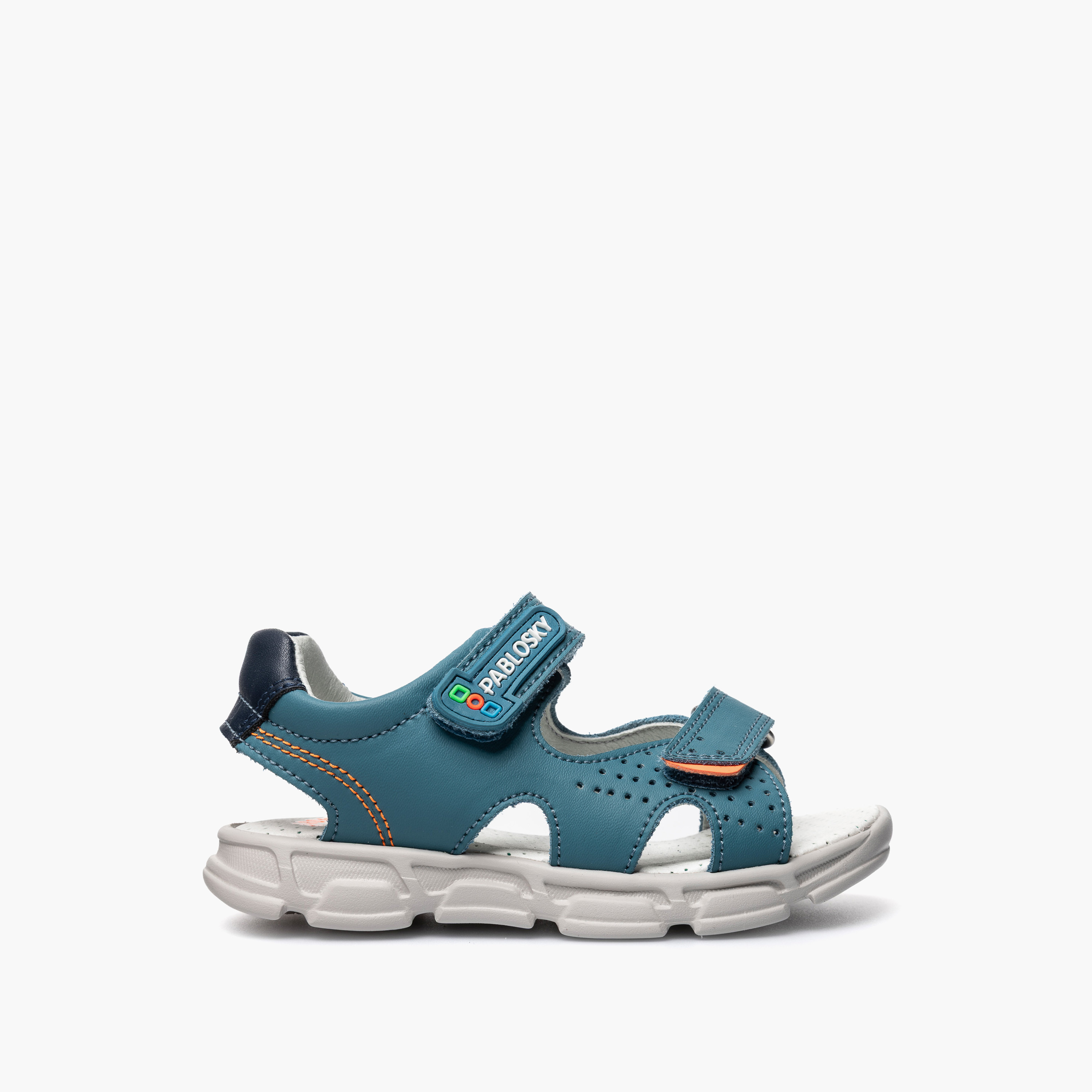 Pablosky Boys Leather Hook & Loop Strap Sandals-boys-shoes-sandals-image-2