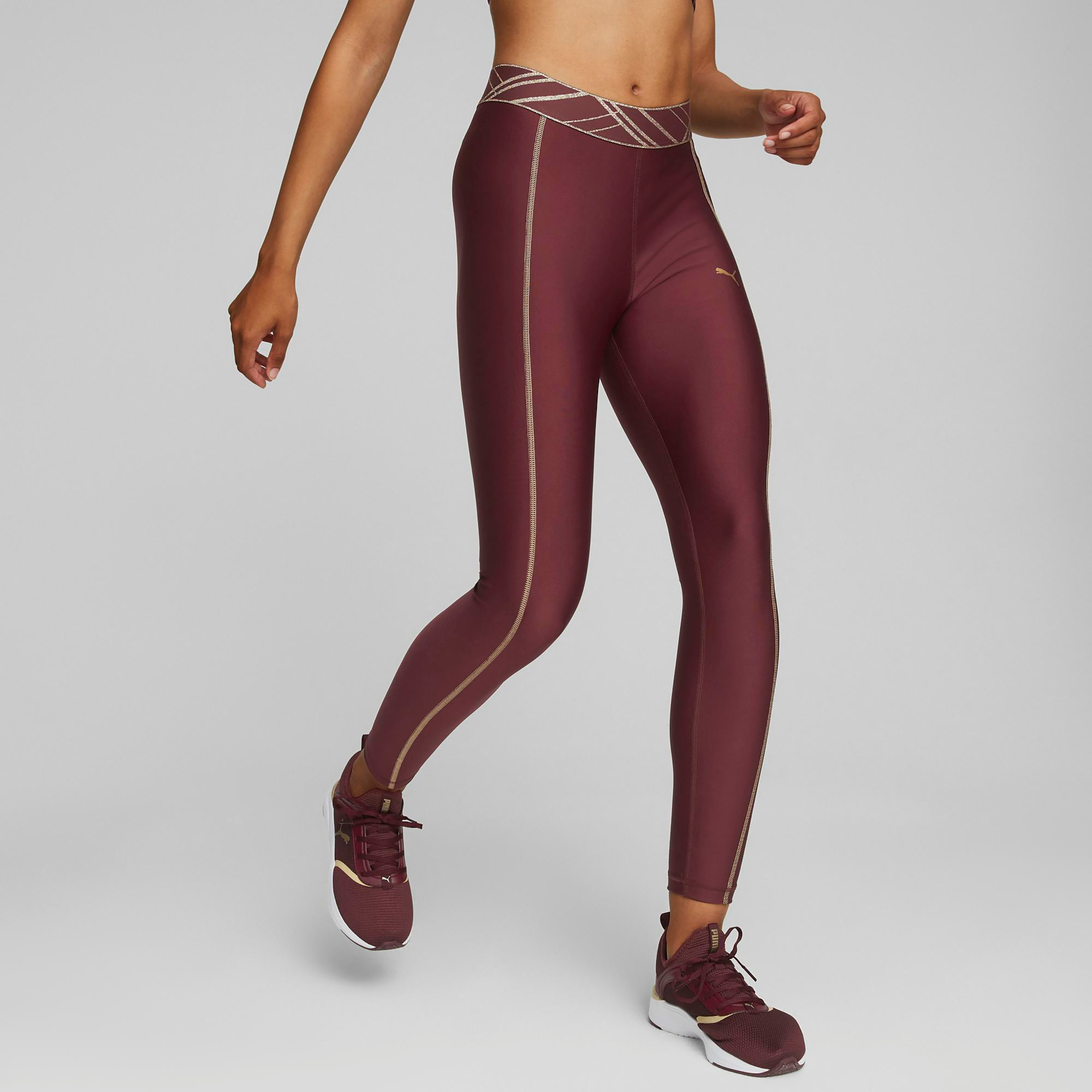 بنطال للتدريب من بوما ديكو جلام عالية الخصر كاملة للنساء 52225642-women-clothing-bottoms-leggings-image-1