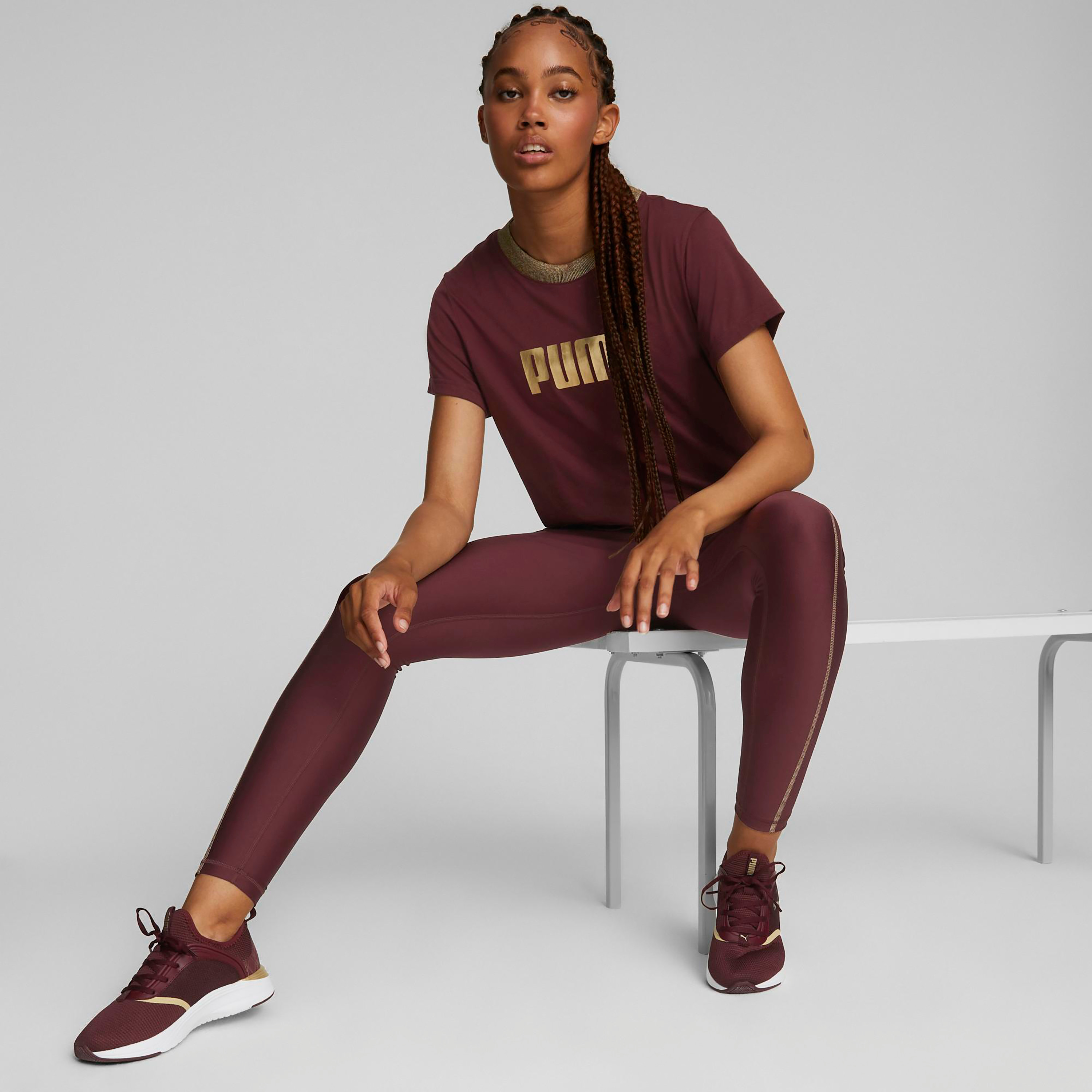 بنطال للتدريب من بوما ديكو جلام عالية الخصر كاملة للنساء 52225642-women-clothing-bottoms-leggings-image-7