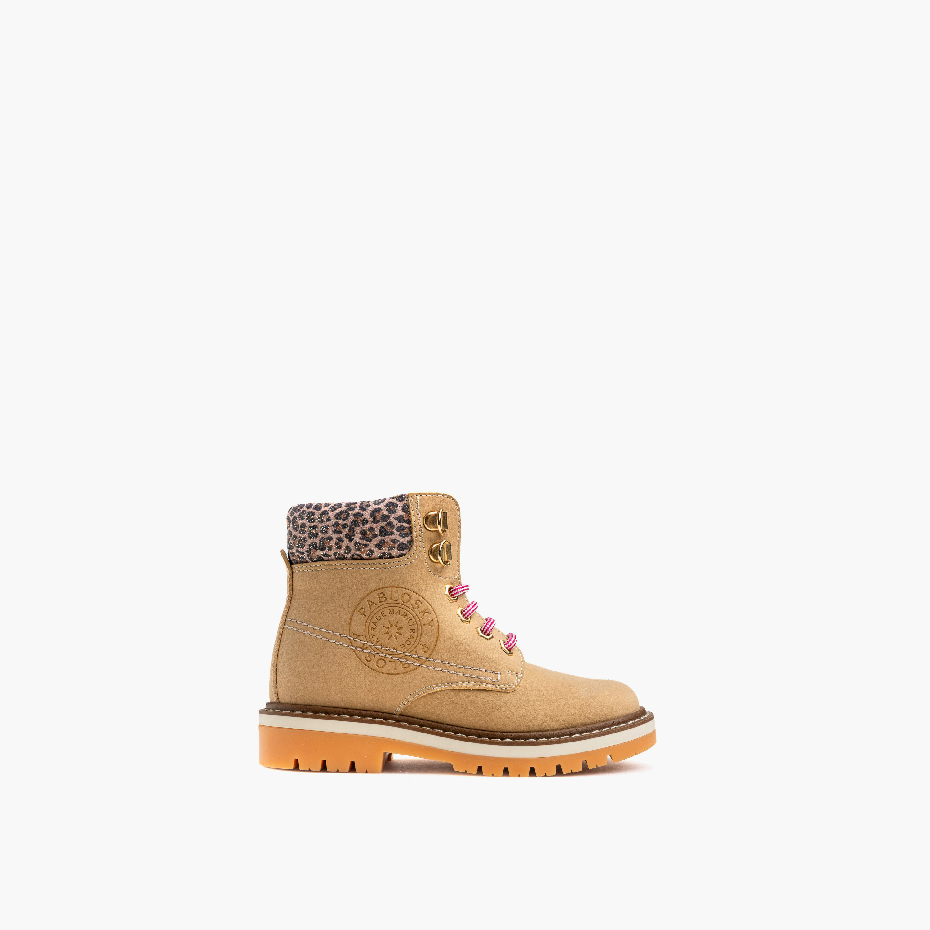 Pablosky Girls Lace-Up Ankle Boots-girls-shoes-boots-image-1