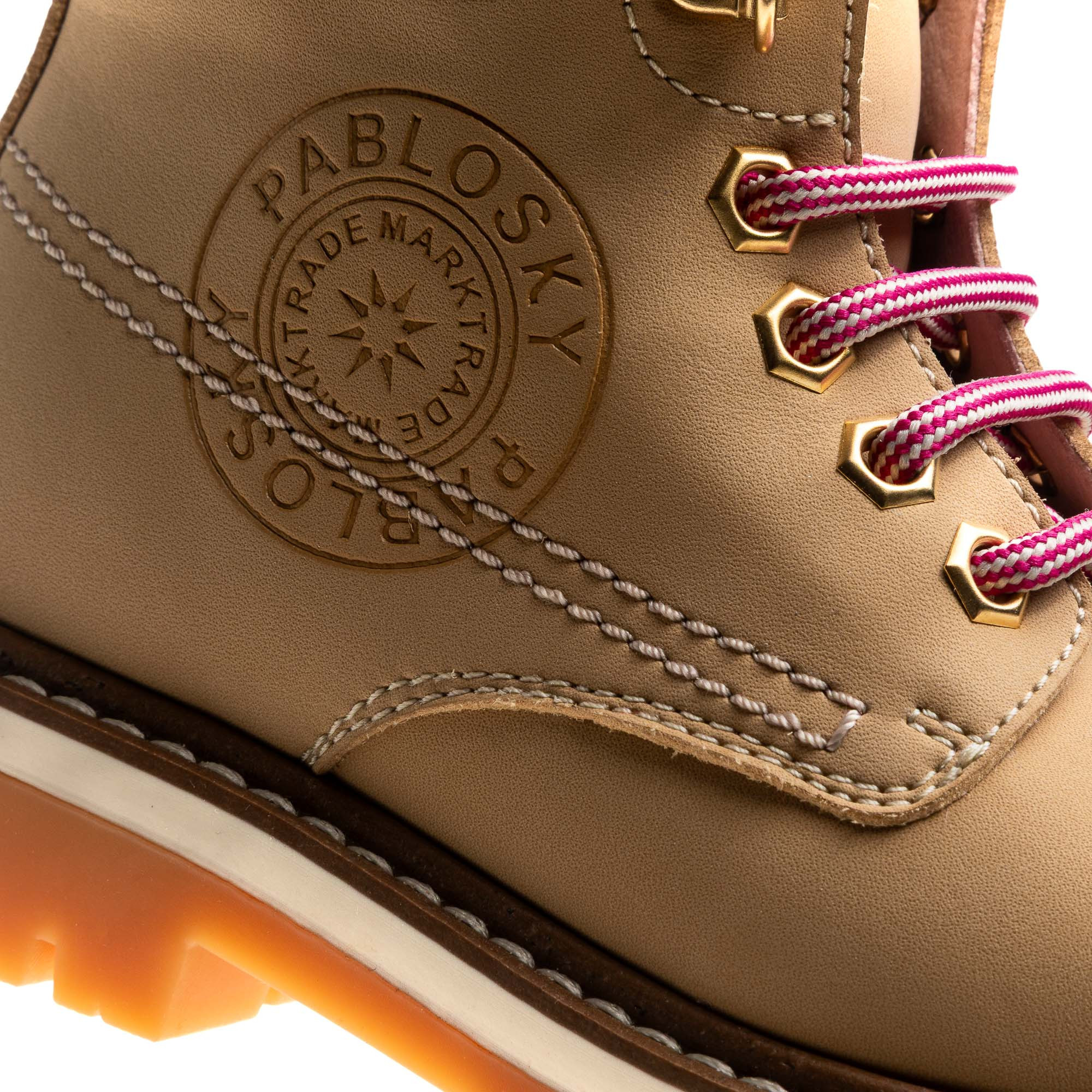 Pablosky Girls Lace-Up Ankle Boots-girls-shoes-boots-image-5