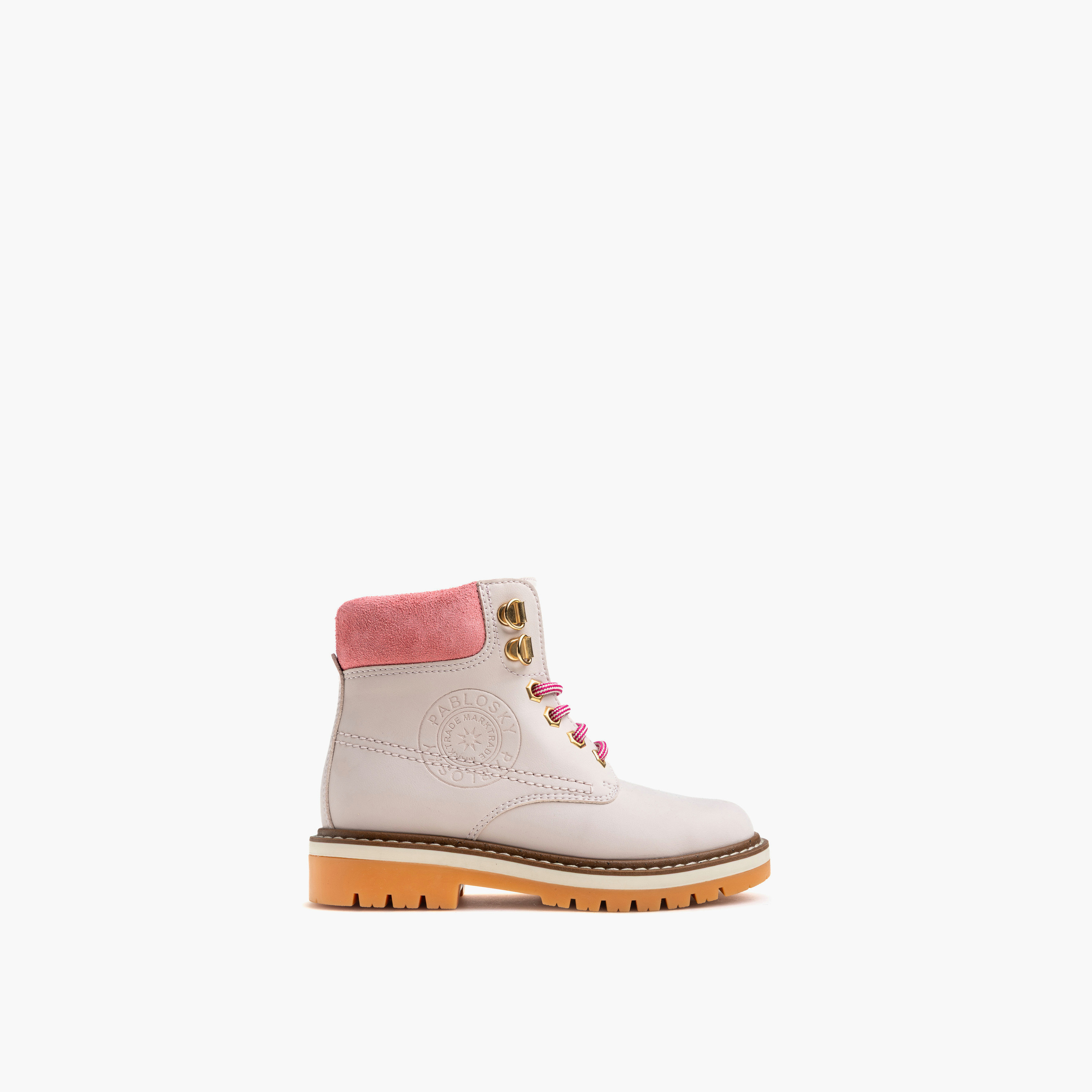 Pablosky Girls Lace-Up Ankle Boots-girls-shoes-boots-image-1