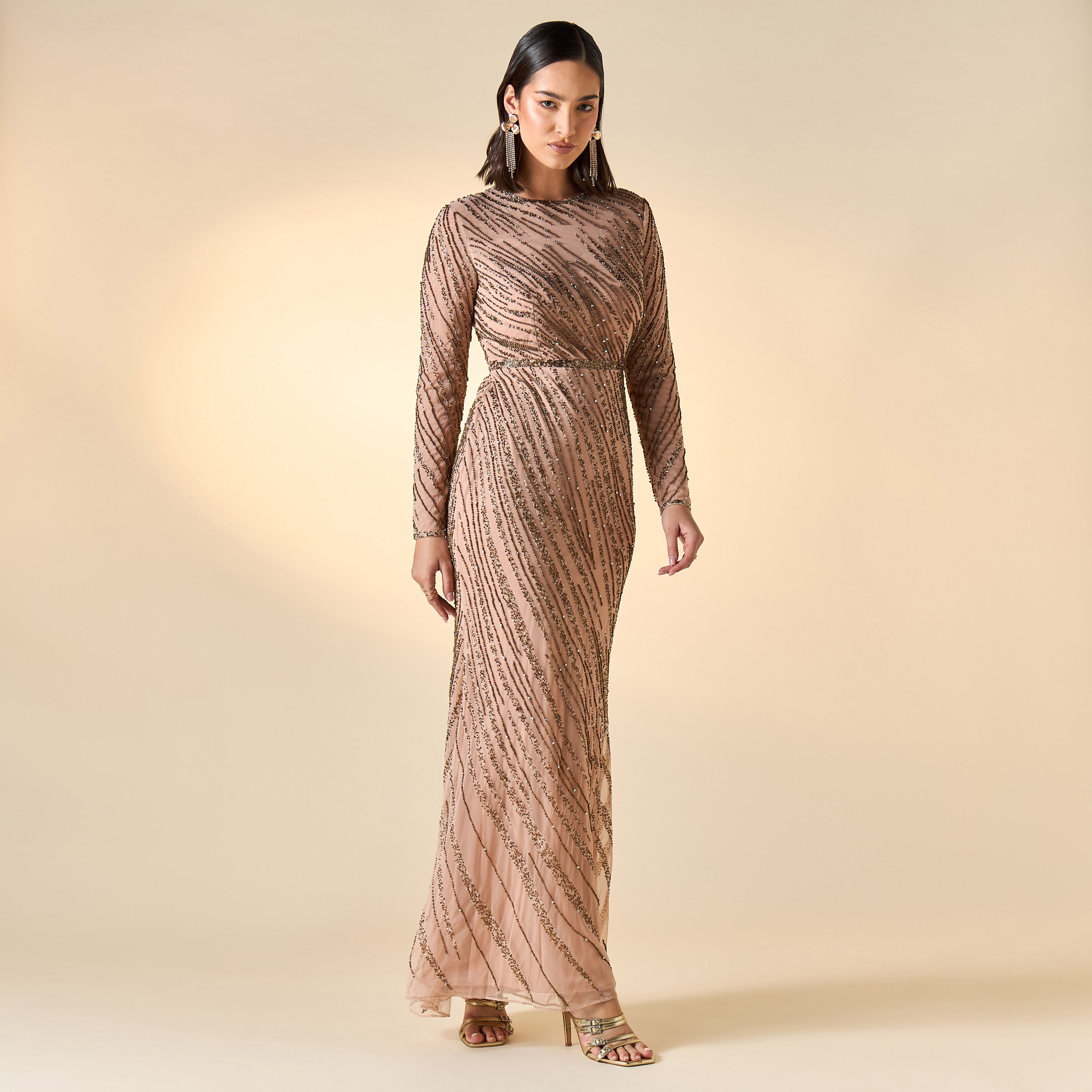 Amelia Rose Embellished Maxi Dress with Long Sleeves-women-clothing-dresses-image-1