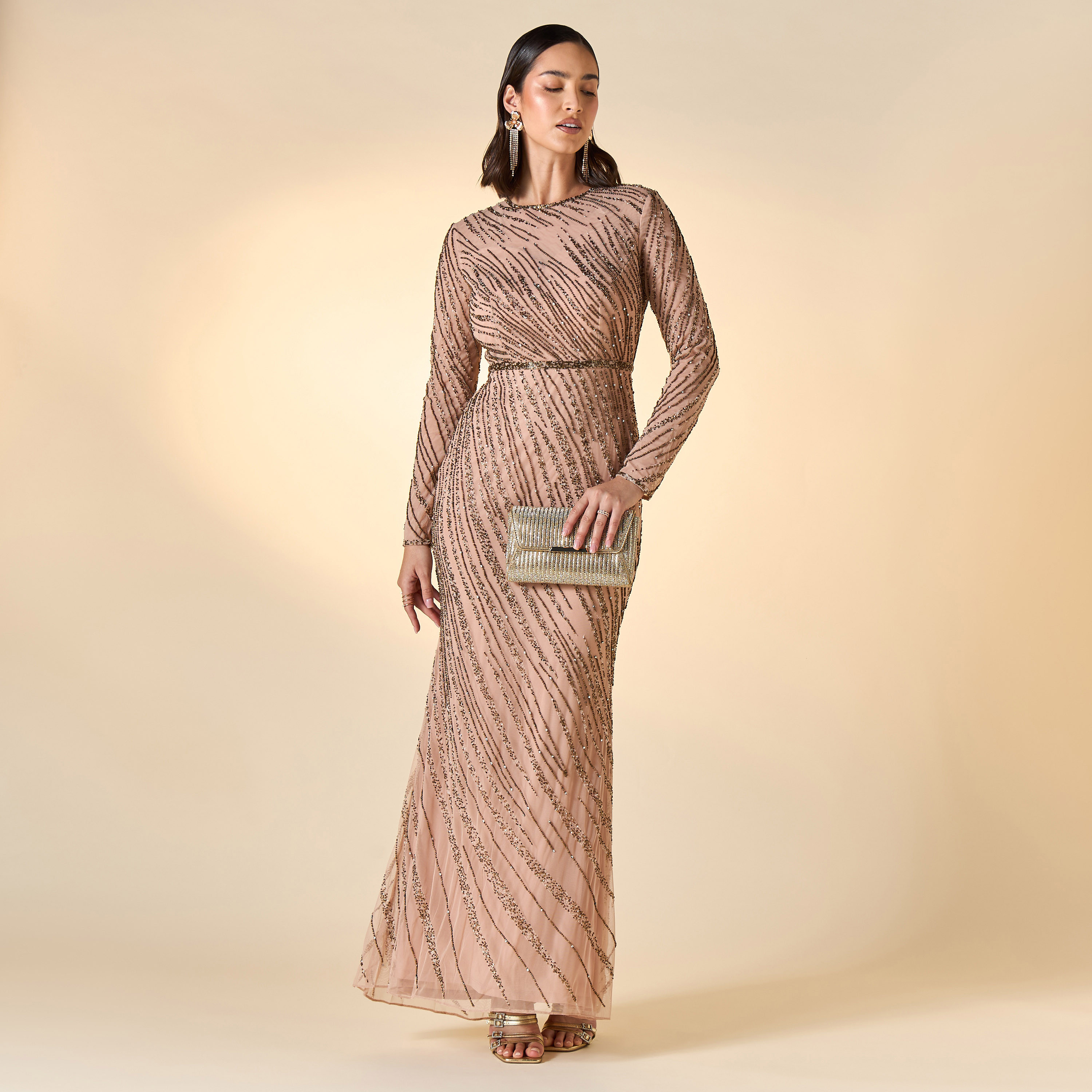 Amelia Rose Embellished Maxi Dress with Long Sleeves-women-clothing-dresses-image-3