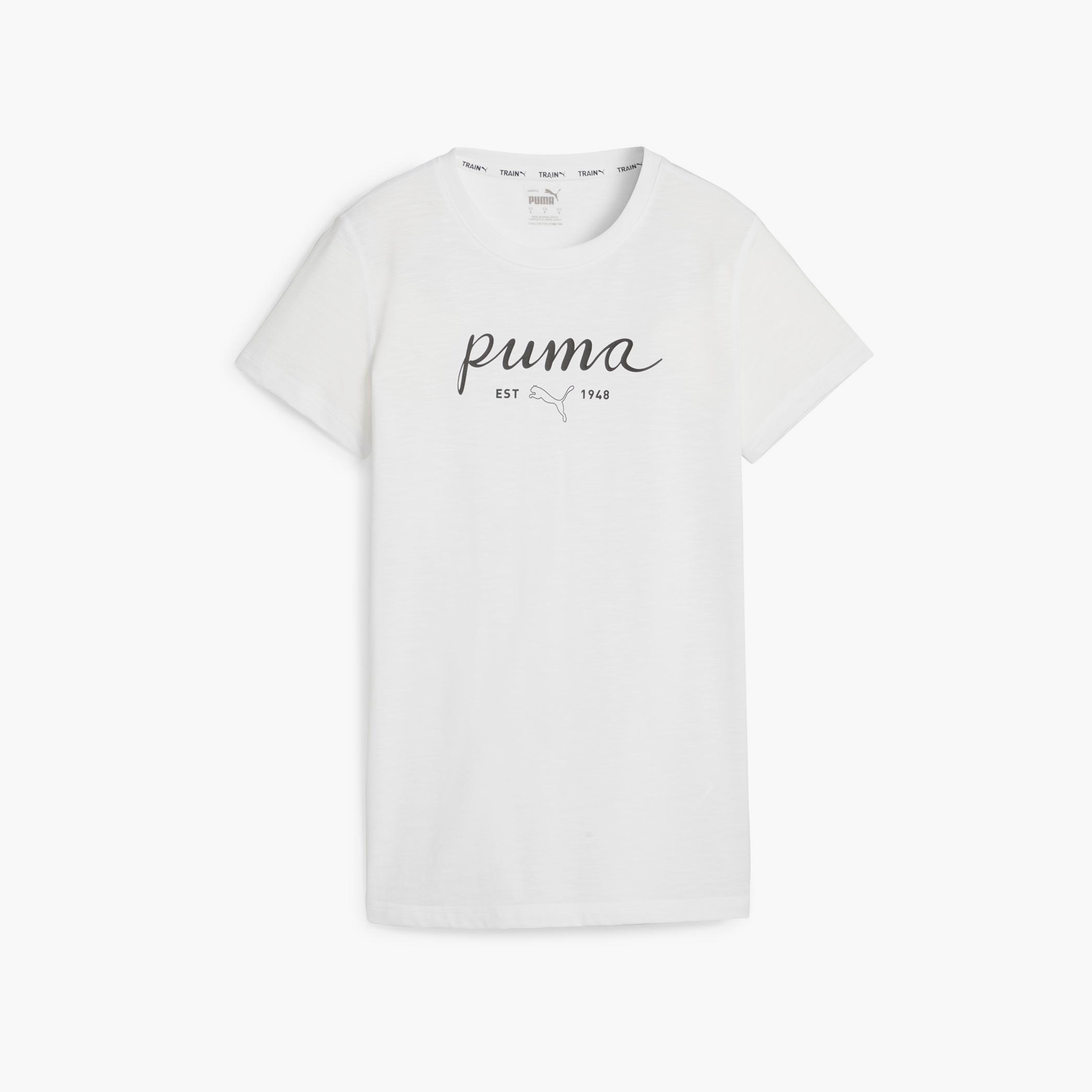 Puma Wo Graphic Script Women Training T-Shirt | 524210-women-clothing-tshirts-image-4
