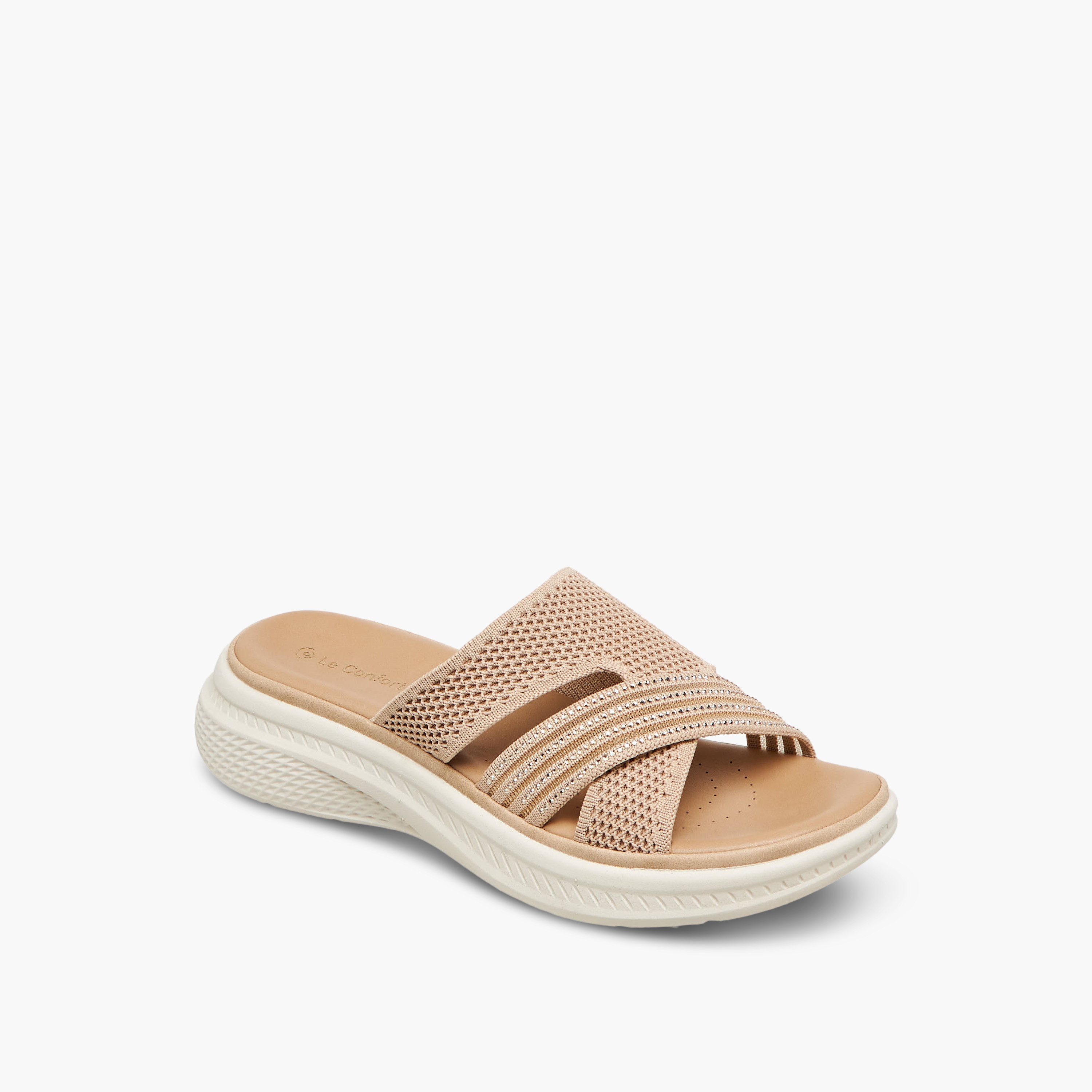Le Confort Women Embellished Flyknit Sandals-women-shoes-sandals-heeled-image-2