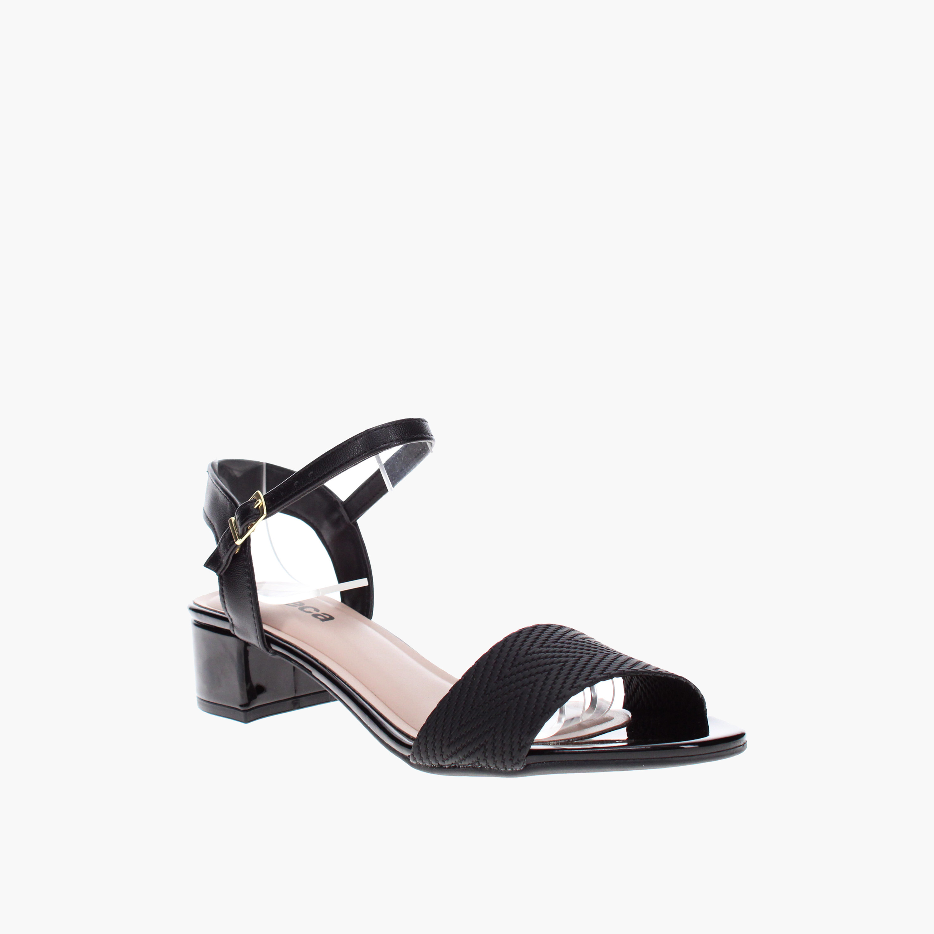 Moleca by Geoomnii Women's Buckle Tra Block Heels | 5259-805-26367-15745        -women-shoes-heels-image-1