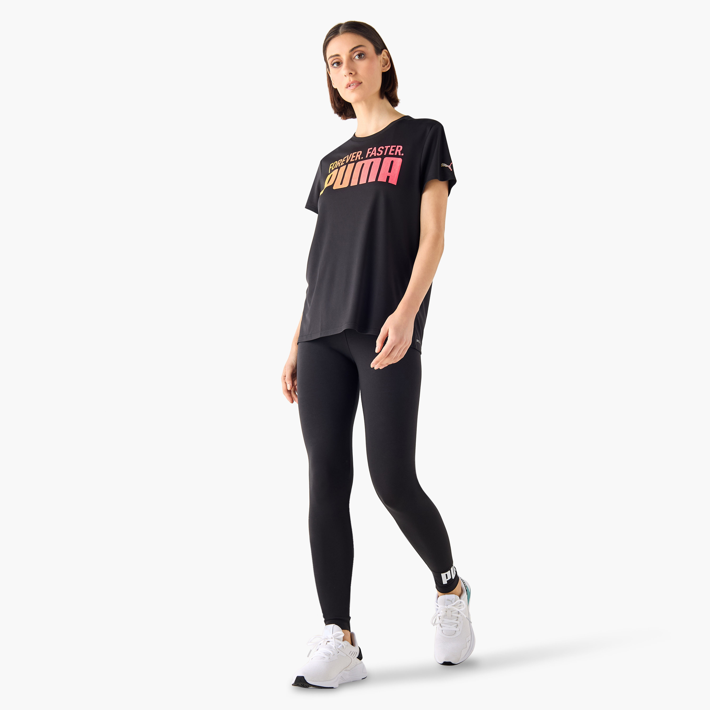 Puma Women's Run Favroites Forever Faster Graphic T-Shirt | OE-sports-women-clothing-tshirtsandvests-image-2