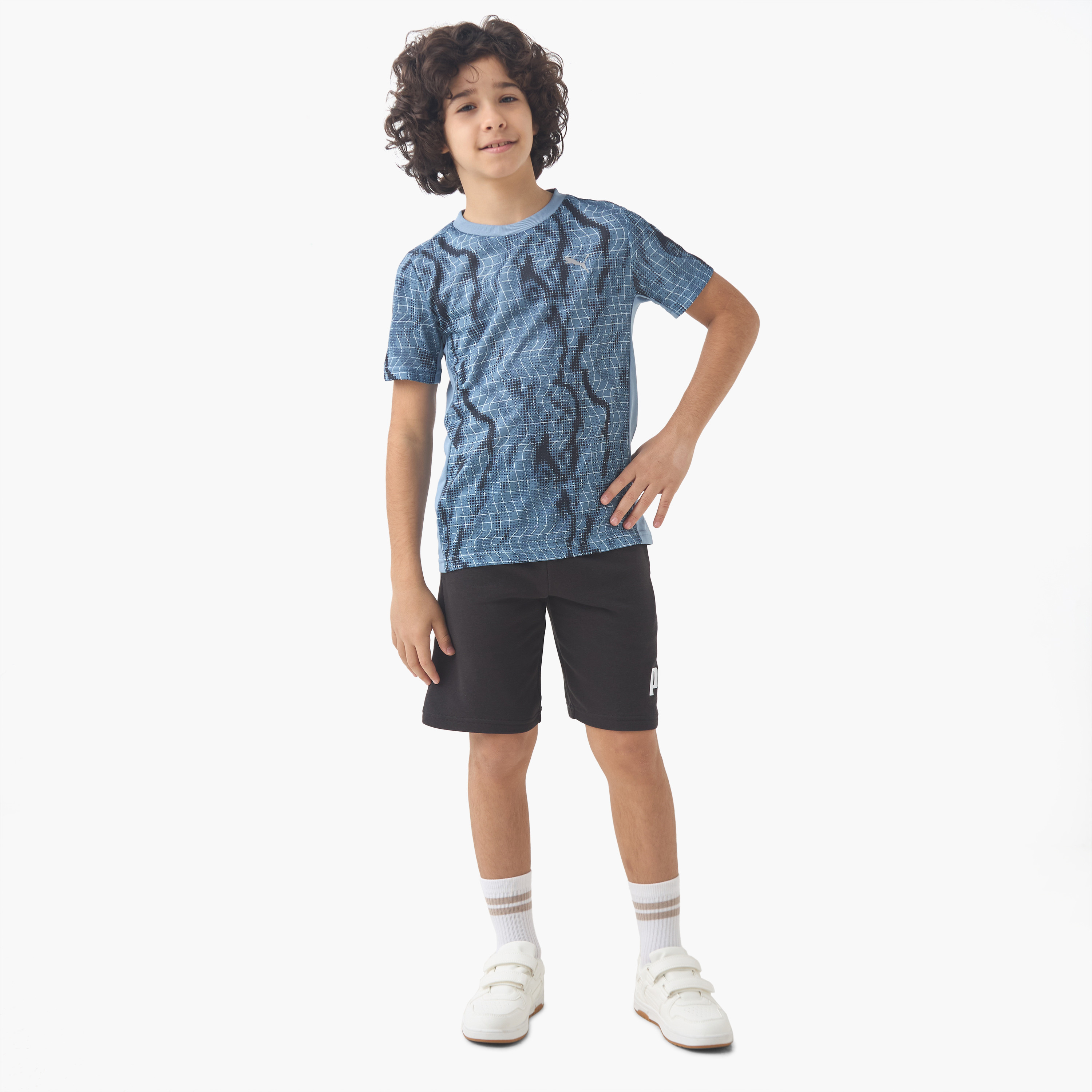 PUMA Boys Crew Neck T-shirt with Print - Cotton - Short Sleeve-boys-clothing-sportswear-tops-image-2