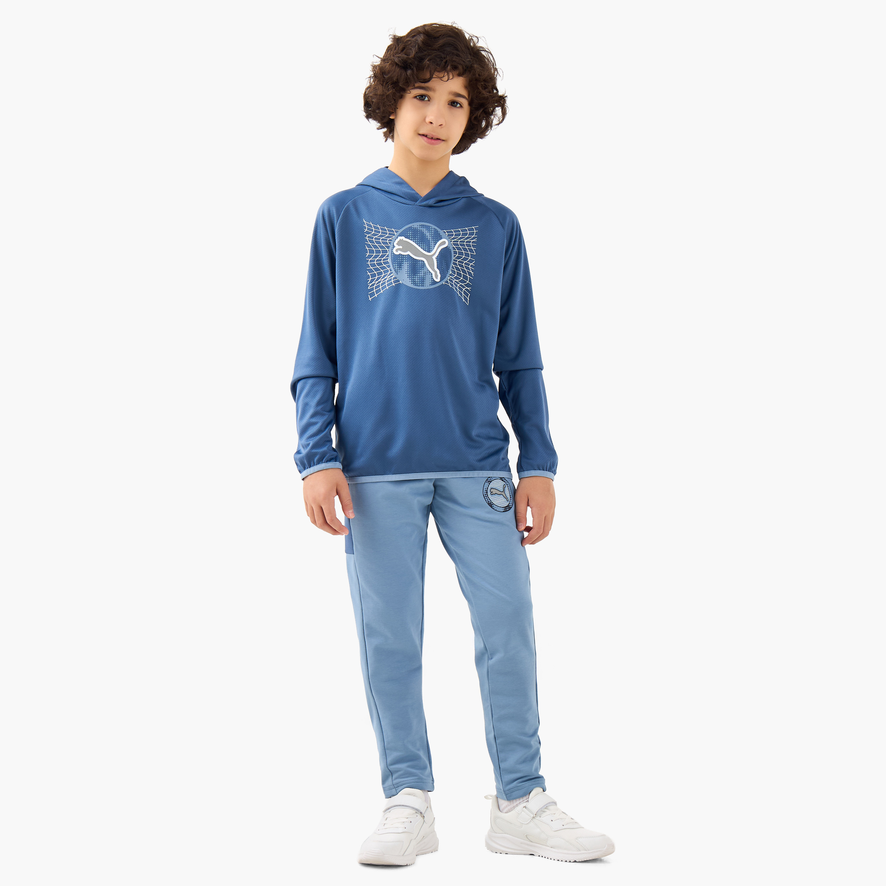 PUMA Boys Track Pants with Pockets - Cotton - Elasticated Waist-boys-clothing-bottoms-joggersandtrackpants-image-2