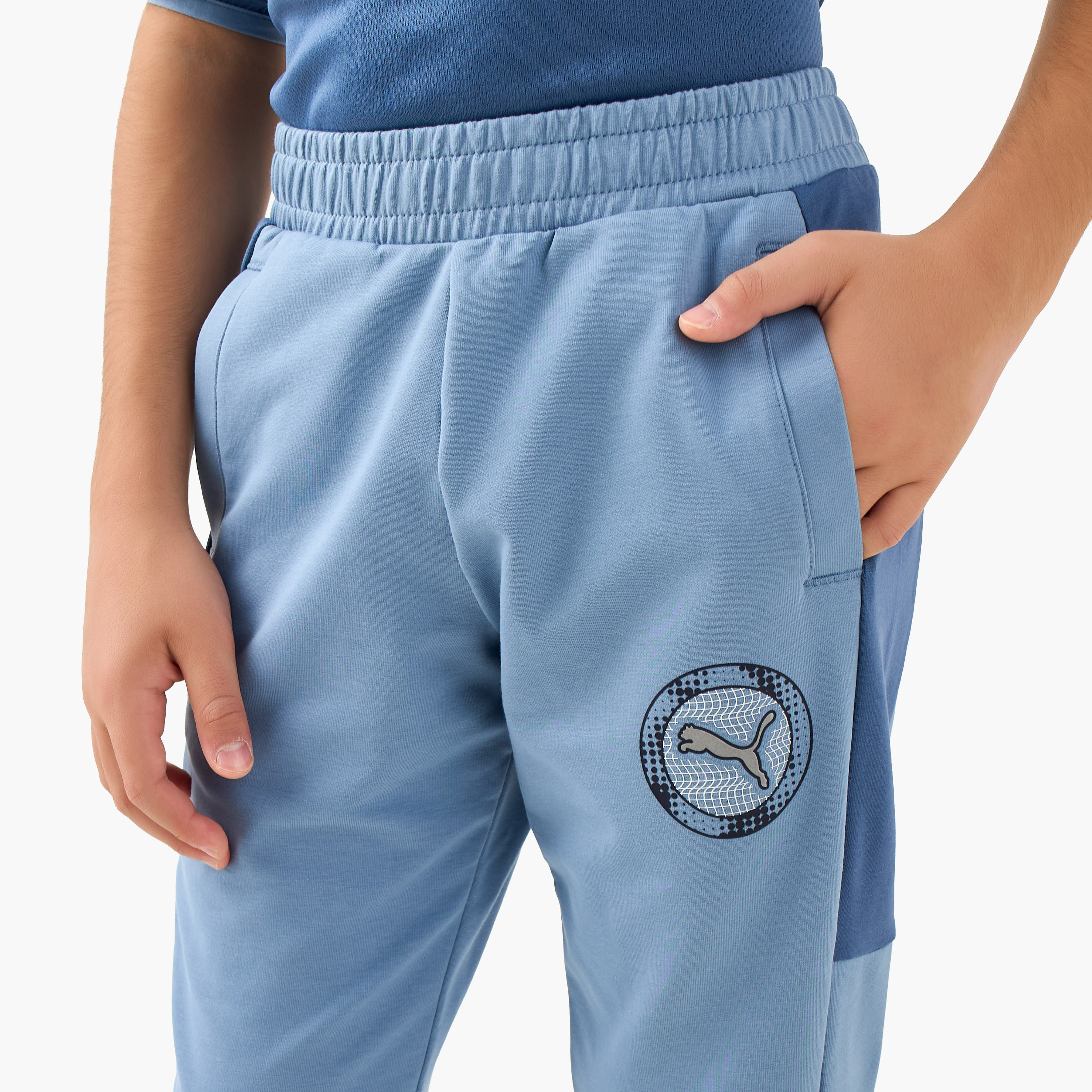 PUMA Boys Track Pants with Pockets - Cotton - Elasticated Waist-boys-clothing-bottoms-joggersandtrackpants-image-4