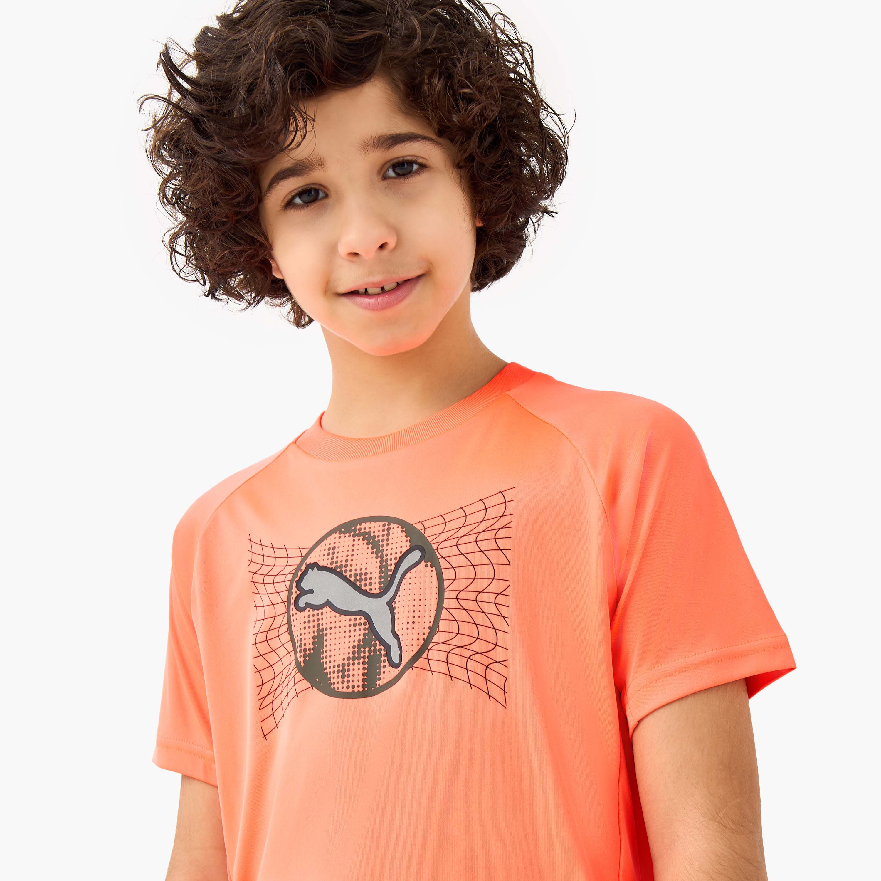 PUMA Boys Crew Neck T-shirt with Logo Print - Cotton - Short Sleeves-sports-boys-clothing-tops-image-4