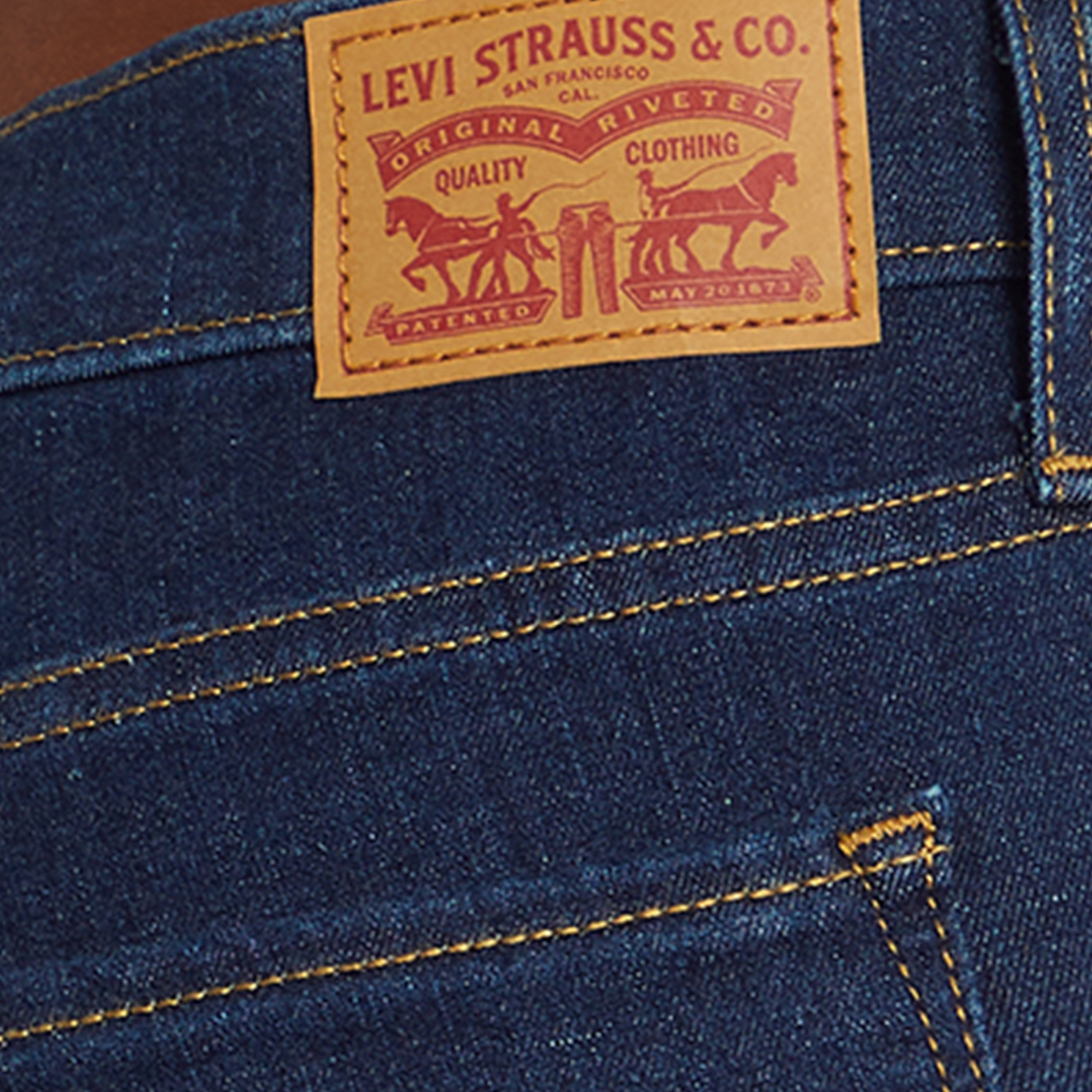 Levi's Tapered Fit Blue Plain Women's Jeans-women-clothing-bottoms-jeans-image-2
