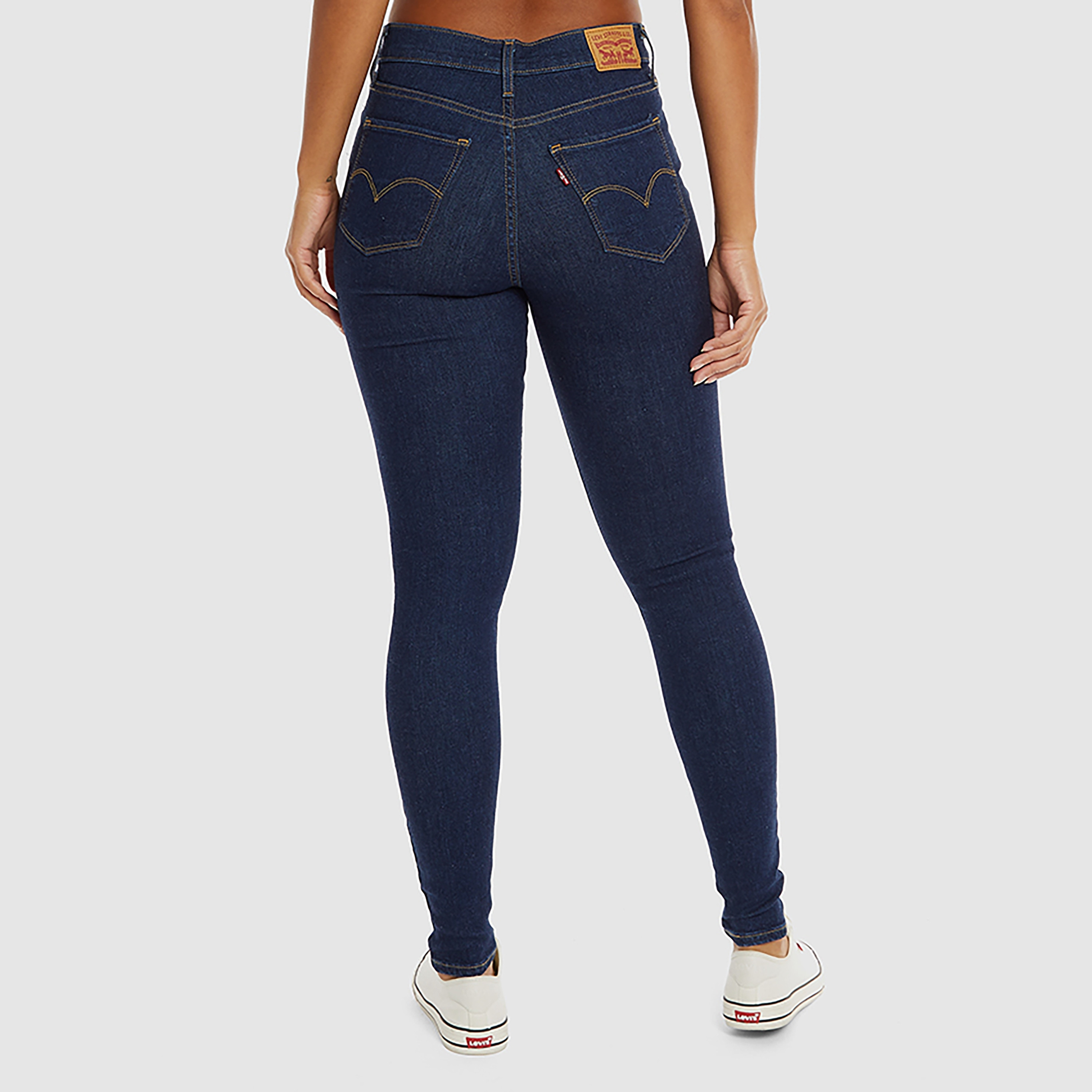 Levi's Tapered Fit Blue Plain Women's Jeans-women-clothing-bottoms-jeans-image-3