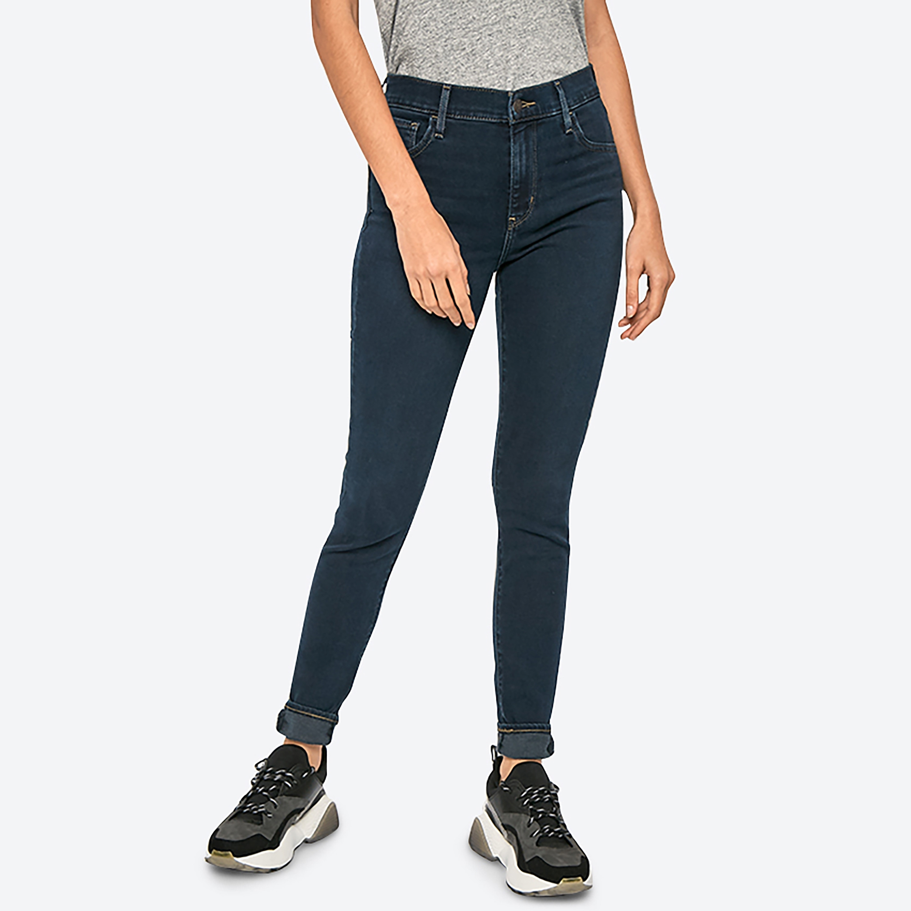 Levi's 720 Skinny Fit Blue Plain Women's Jeans-women-clothing-bottoms-jeans-image-1