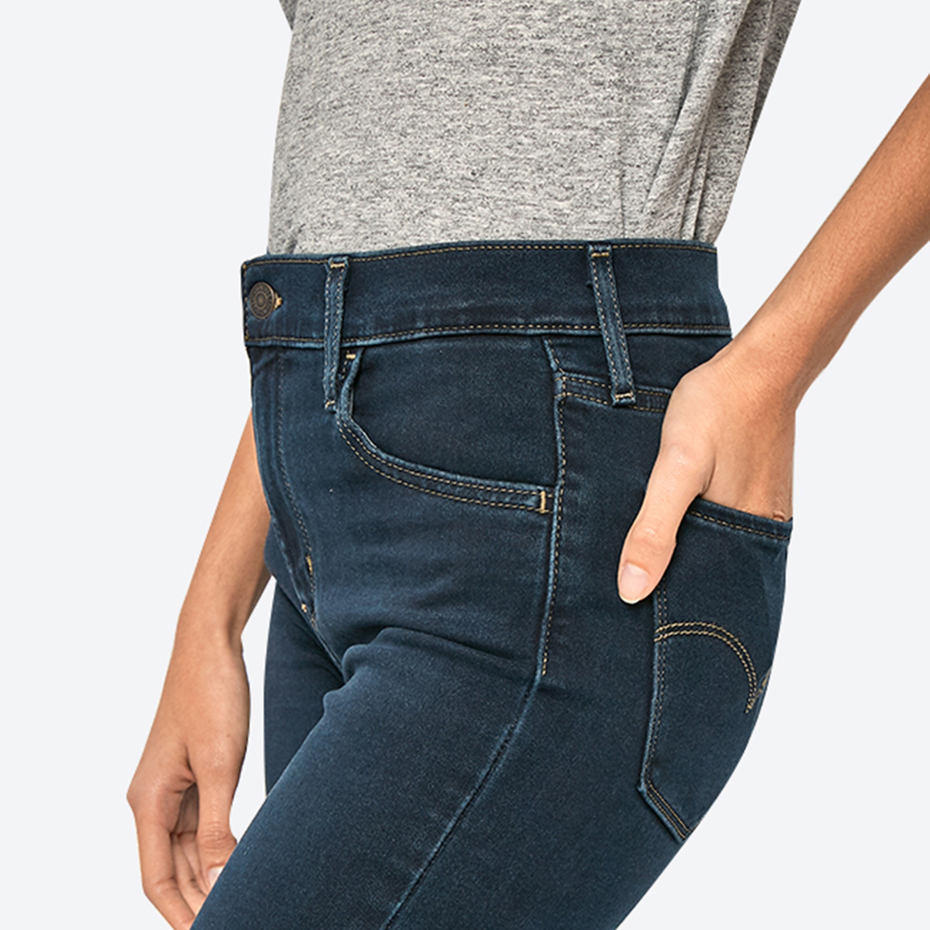 Levi's 720 Skinny Fit Blue Plain Women's Jeans-women-clothing-bottoms-jeans-image-2