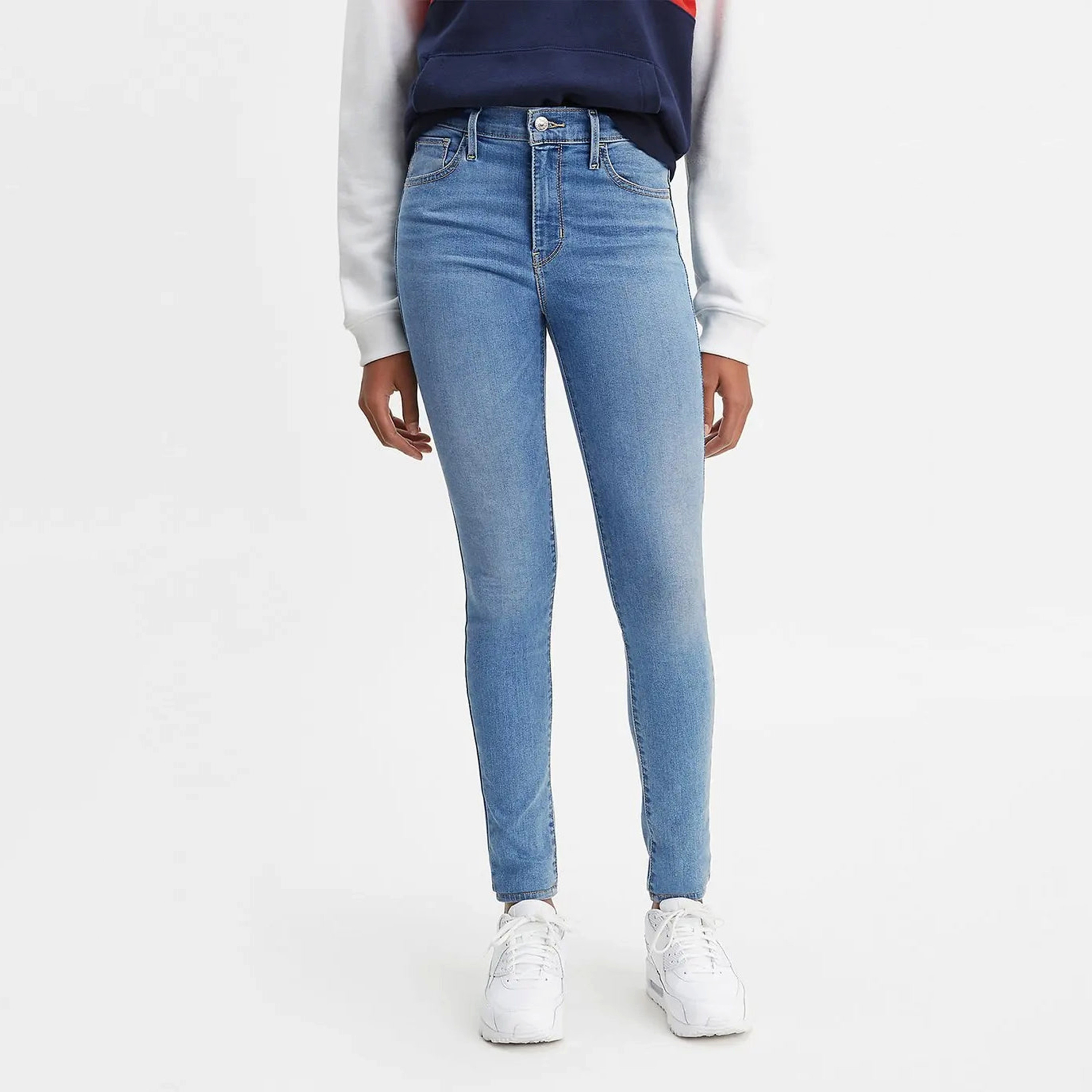 Levi's 720 Skinny Fit Blue Plain Women's Jeans-women-clothing-bottoms-jeans-image-1