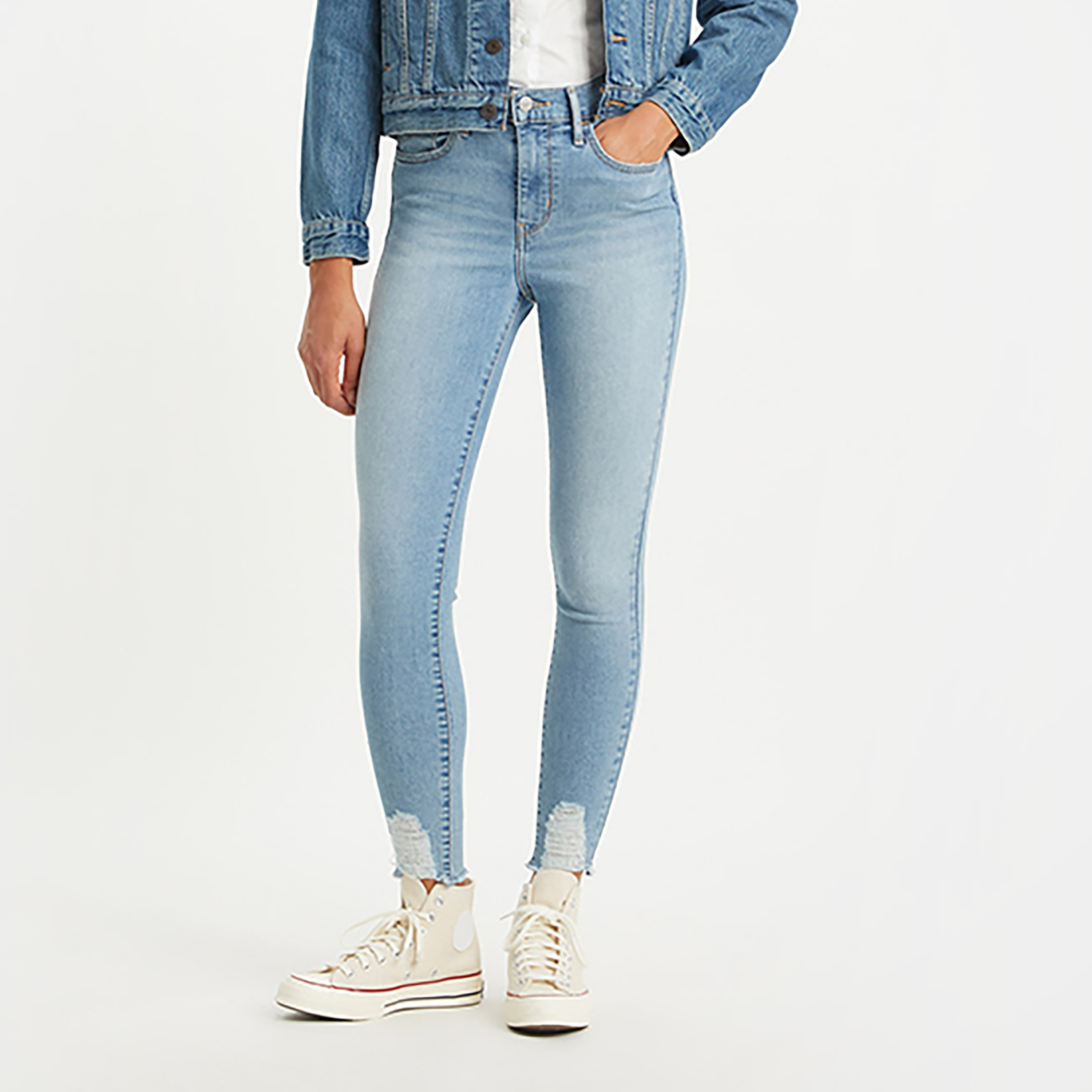 Levi's 720 Skinny Fit Blue Plain Women's Jeans-women-clothing-bottoms-jeans-image-1