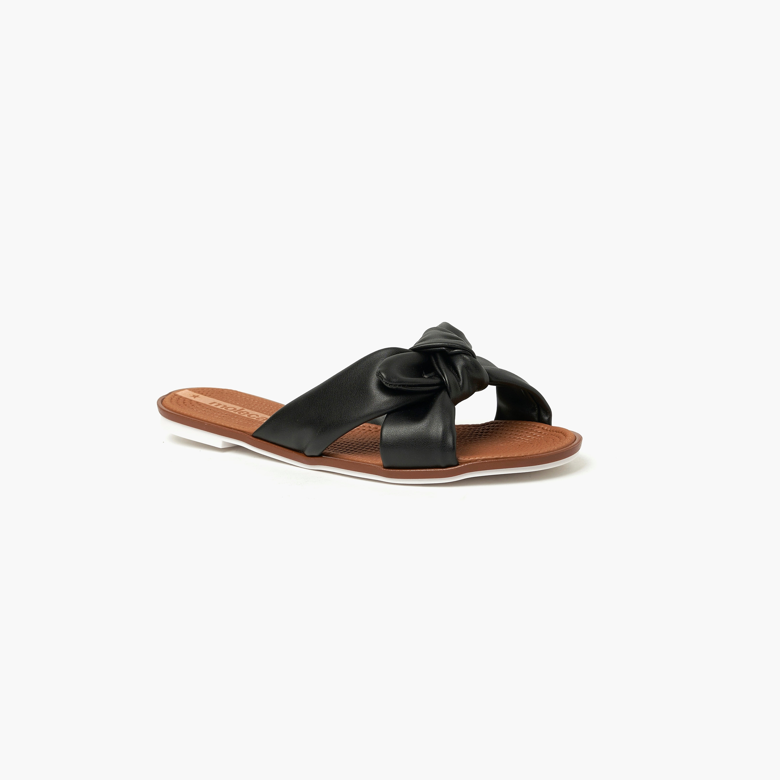 Moleca by Geoomnii Women's Slide Sandals with Knot Strap | 5297-456-18462       -women-shoes-sandals-flats-image-1