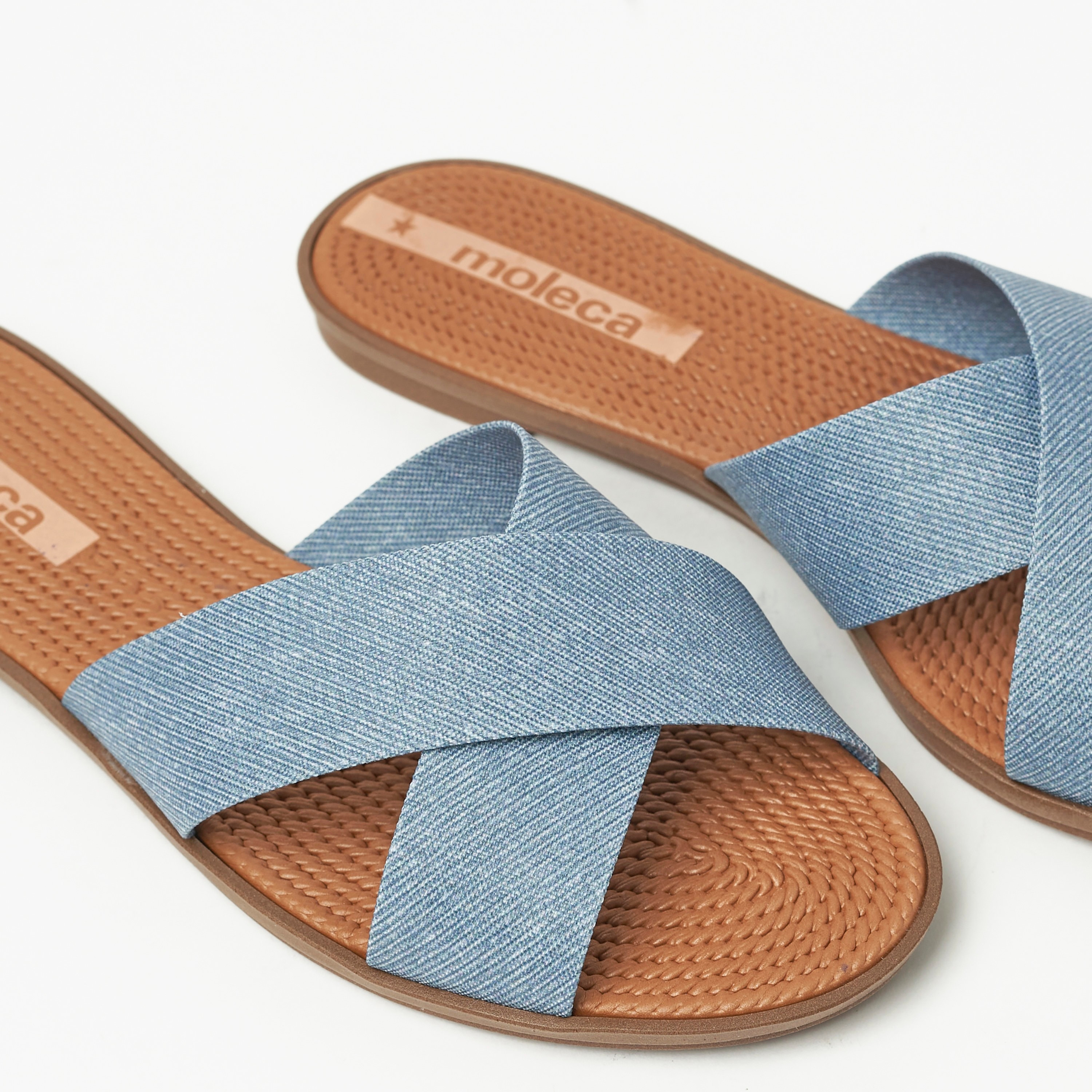 Moleca by Geoomnii Women's Flat Criss Cross Strap Sandals | 5297-559-11505       -women-shoes-sandals-flats-image-5