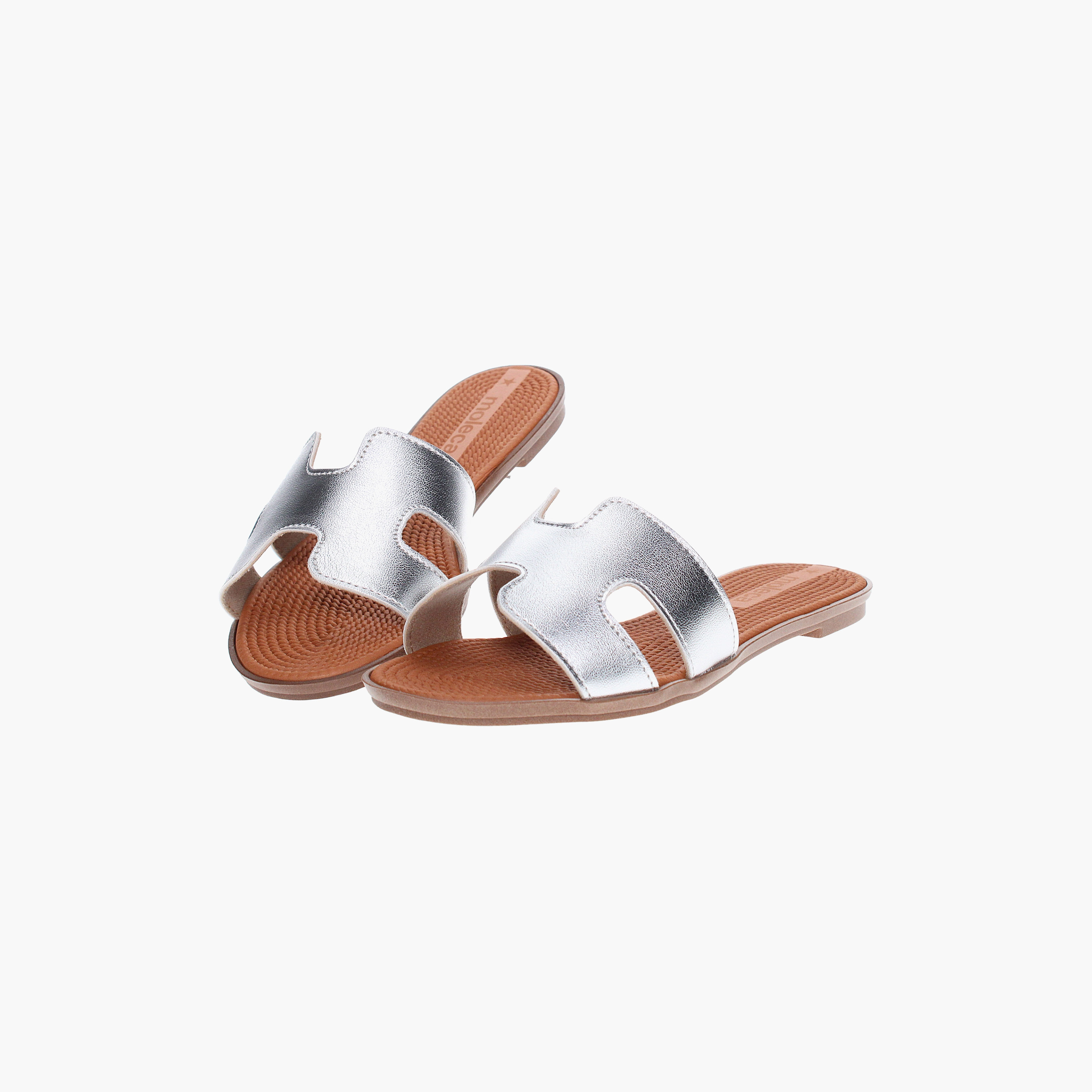 صندل نسائي مسطح معدني من موليكا | 5297-562-14710-women-shoes-sandals-flats-image-6