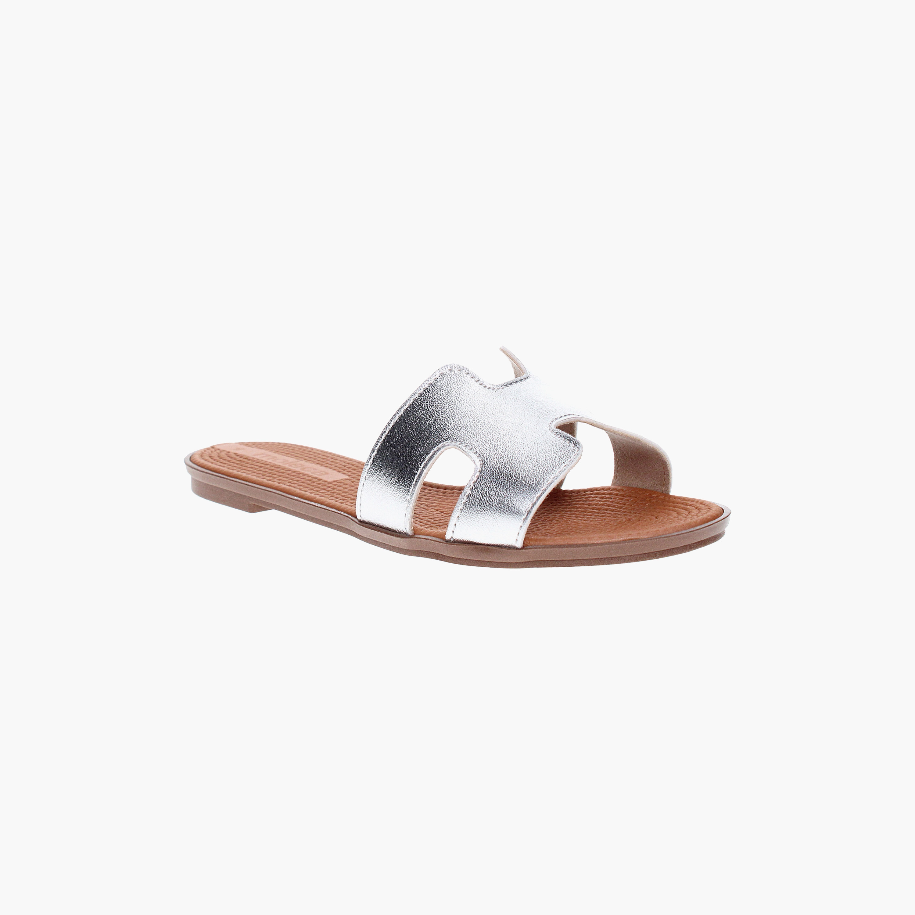 صندل نسائي مسطح معدني من موليكا | 5297-562-14710-women-shoes-sandals-flats-image-7
