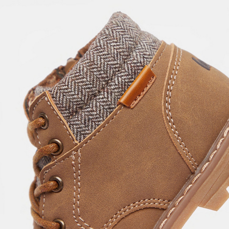 Lee Cooper Boys' Solid Boots with Zip Closure