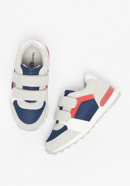 Barefeet Colourblock Sneakers with Hook and Loop Closure-Boy%27s Sneakers-image-1