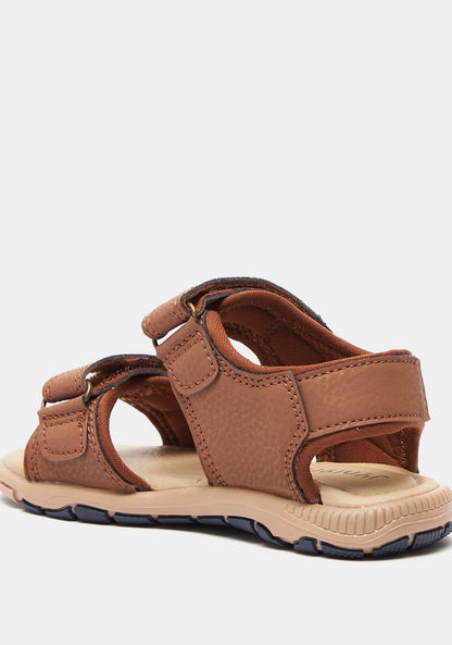 Juniors Textured Floaters with Hook and Loop Closure-Boy%27s Sandals-image-2