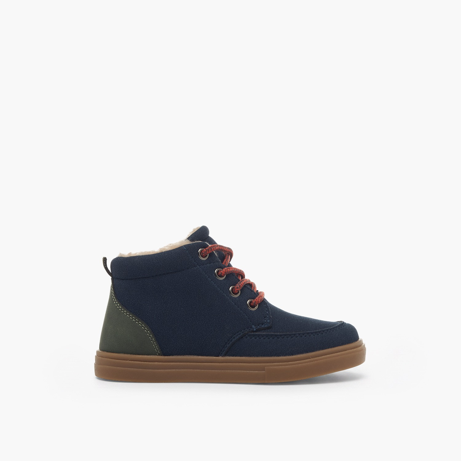 Juniors Boys Faux Fur Lace-Up Ankle Boots-boys-shoes-boots-image-3