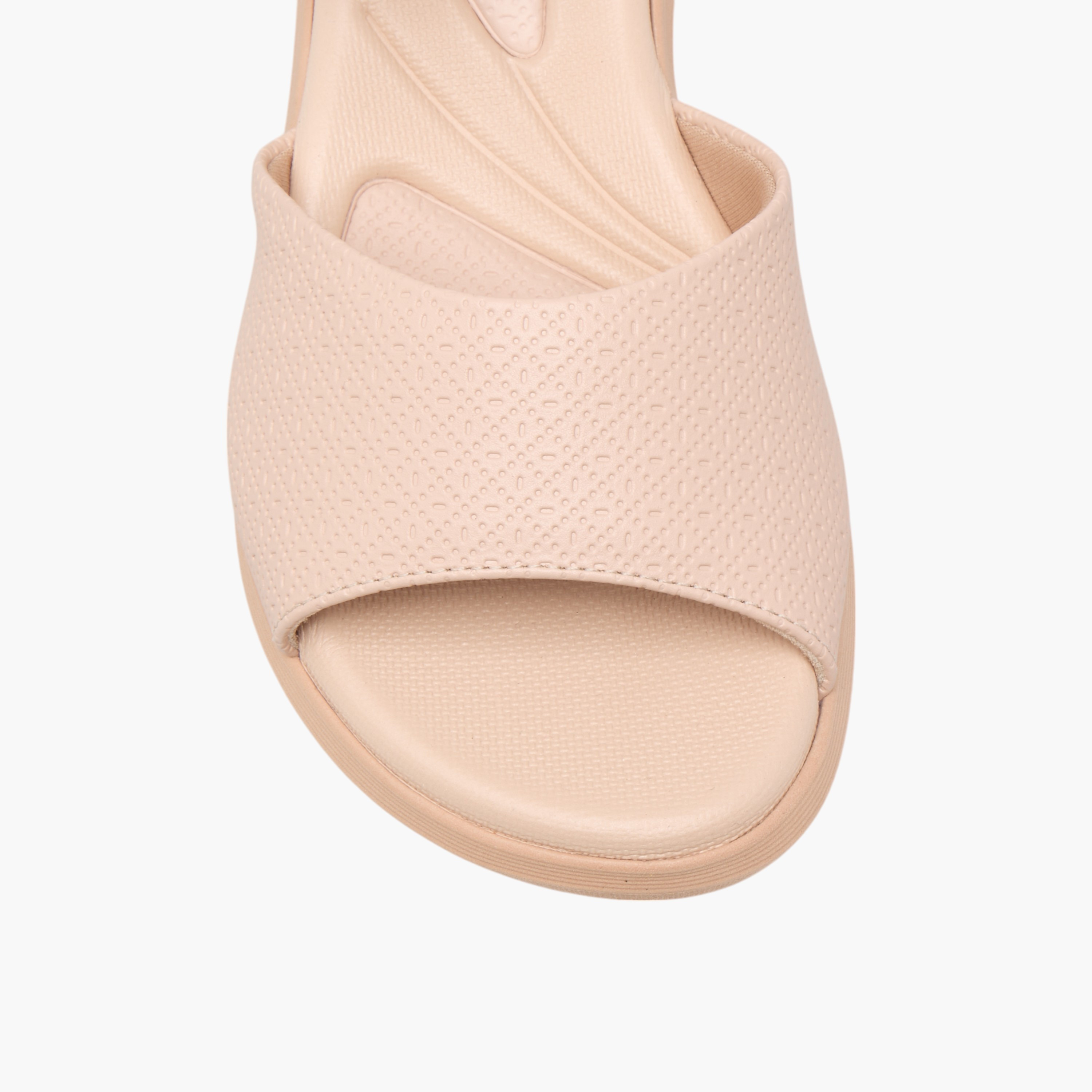 Piccadilly Textured Comfort Sandals with Buckle Closure-women-shoes-sandals-heeled-image-4