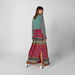 Printed Maxi A-line Dress with V-neck and Flared Sleeves-Dresses-thumbnail-4