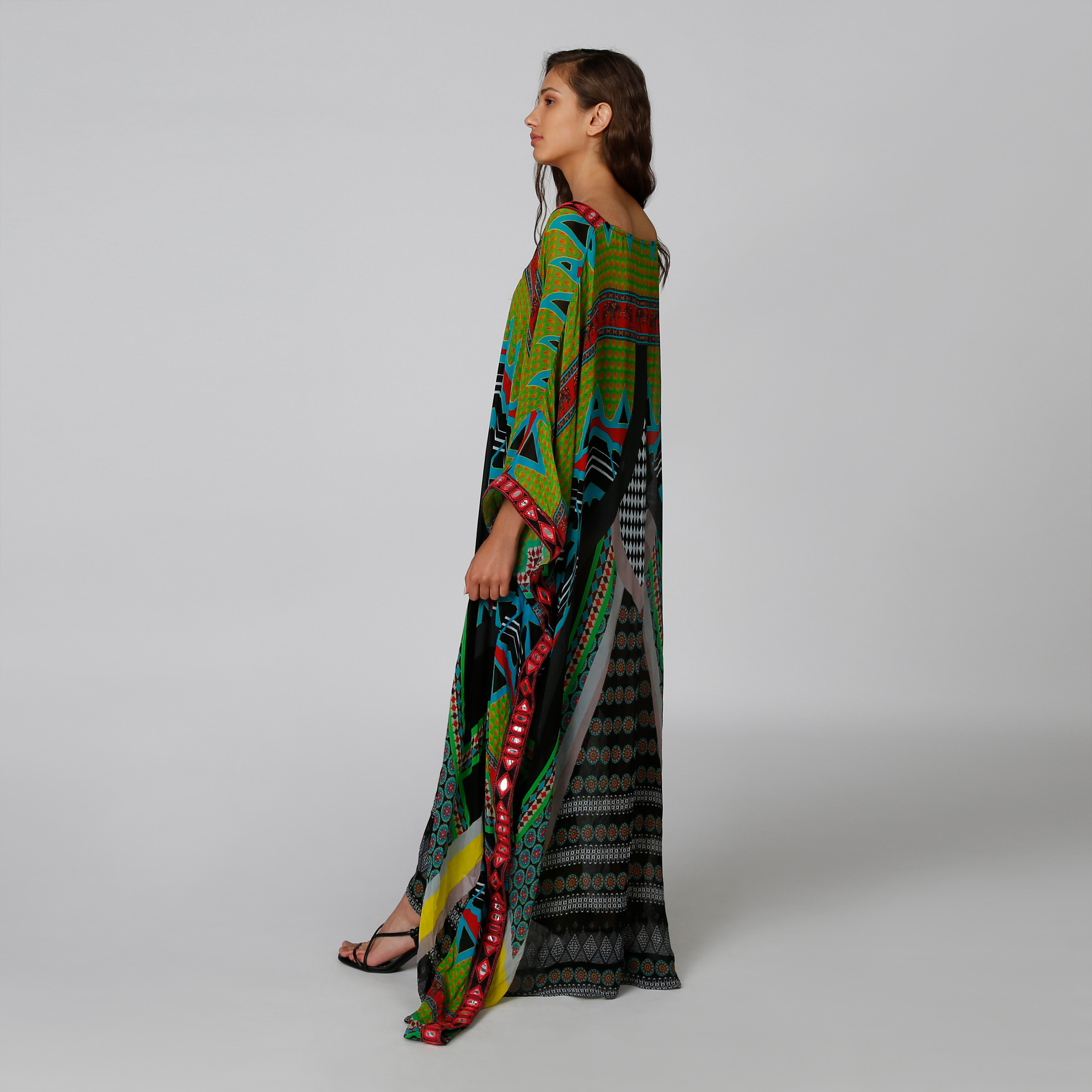 Printed Maxi A-line Dress with Long Sleeves-women-clothing-dresses-image-4