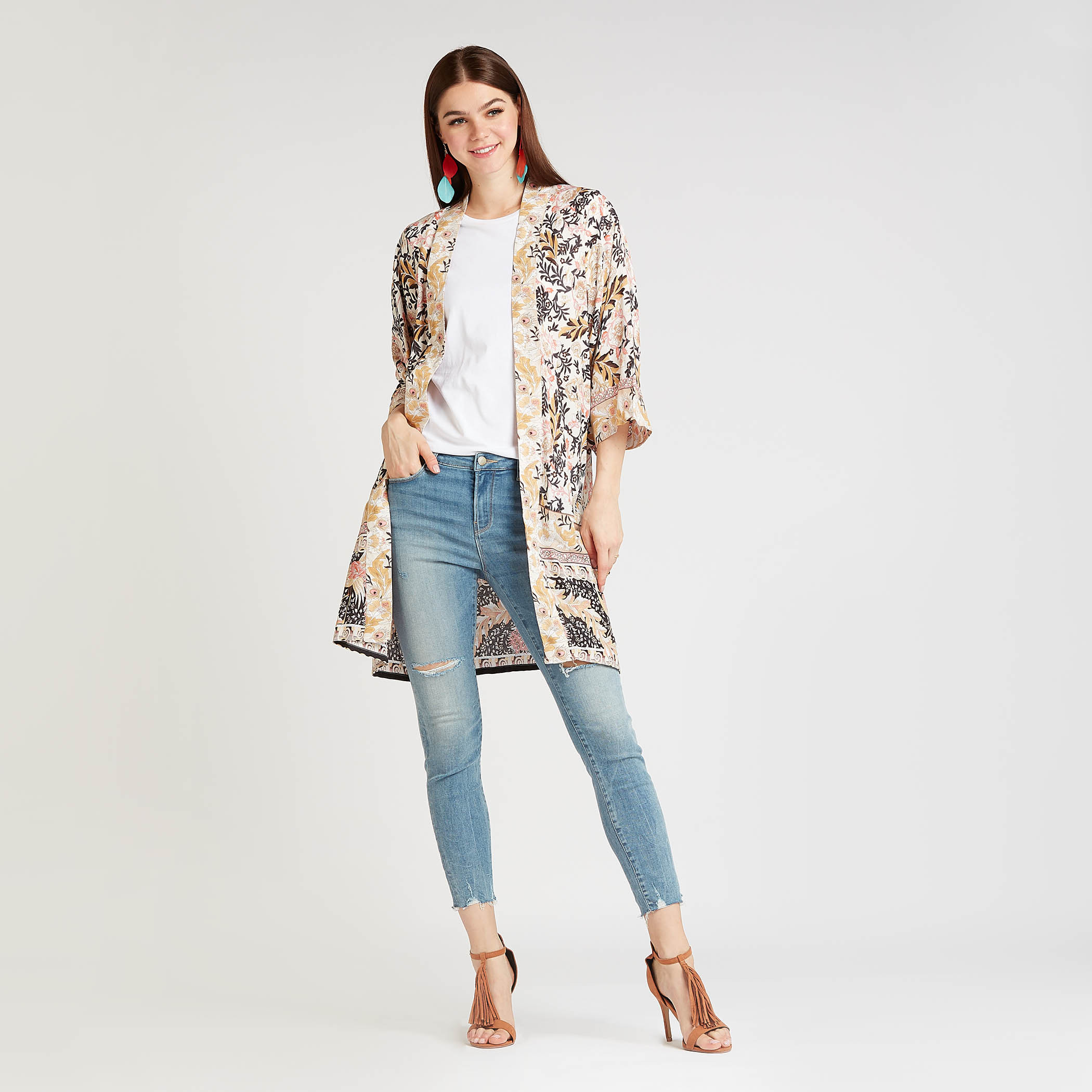 Longline kimono jacket best sale