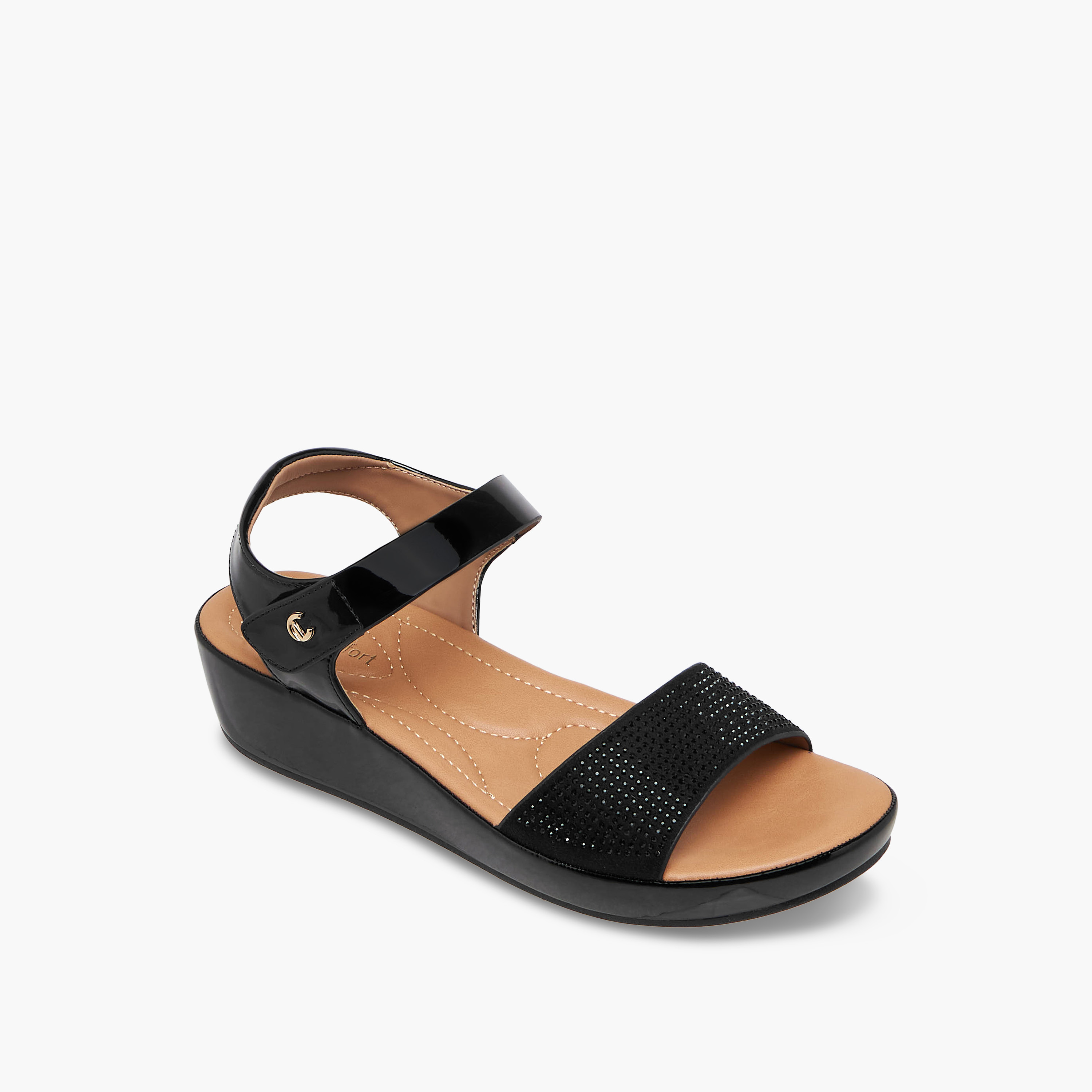صندل بكعب ويدج وتزيينات للنساء من لو كونفورت-women-shoes-sandals-heeled-image-2