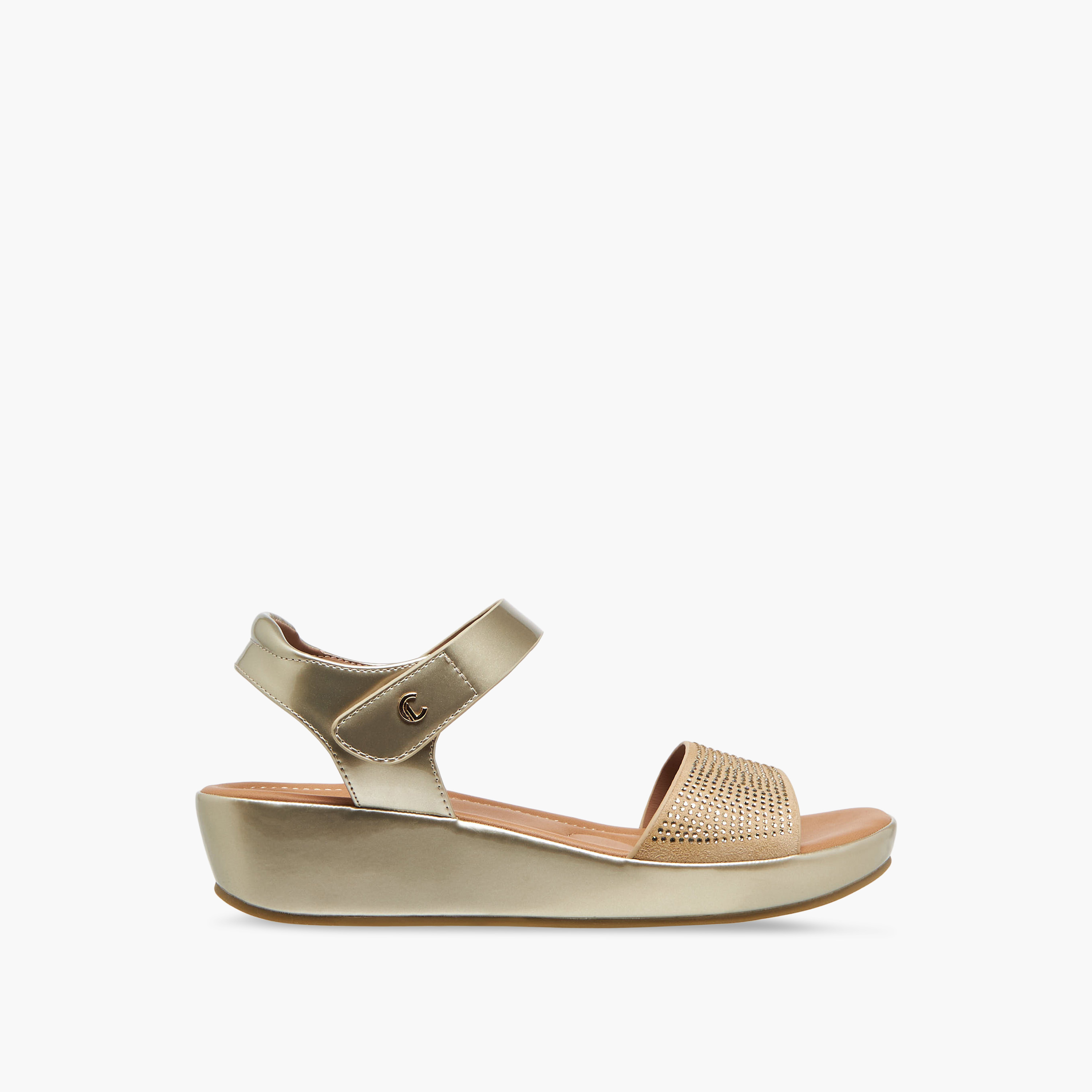 Le Confort Women Embellished Wedge Heel Sandals-women-shoes-sandals-heeled-image-3